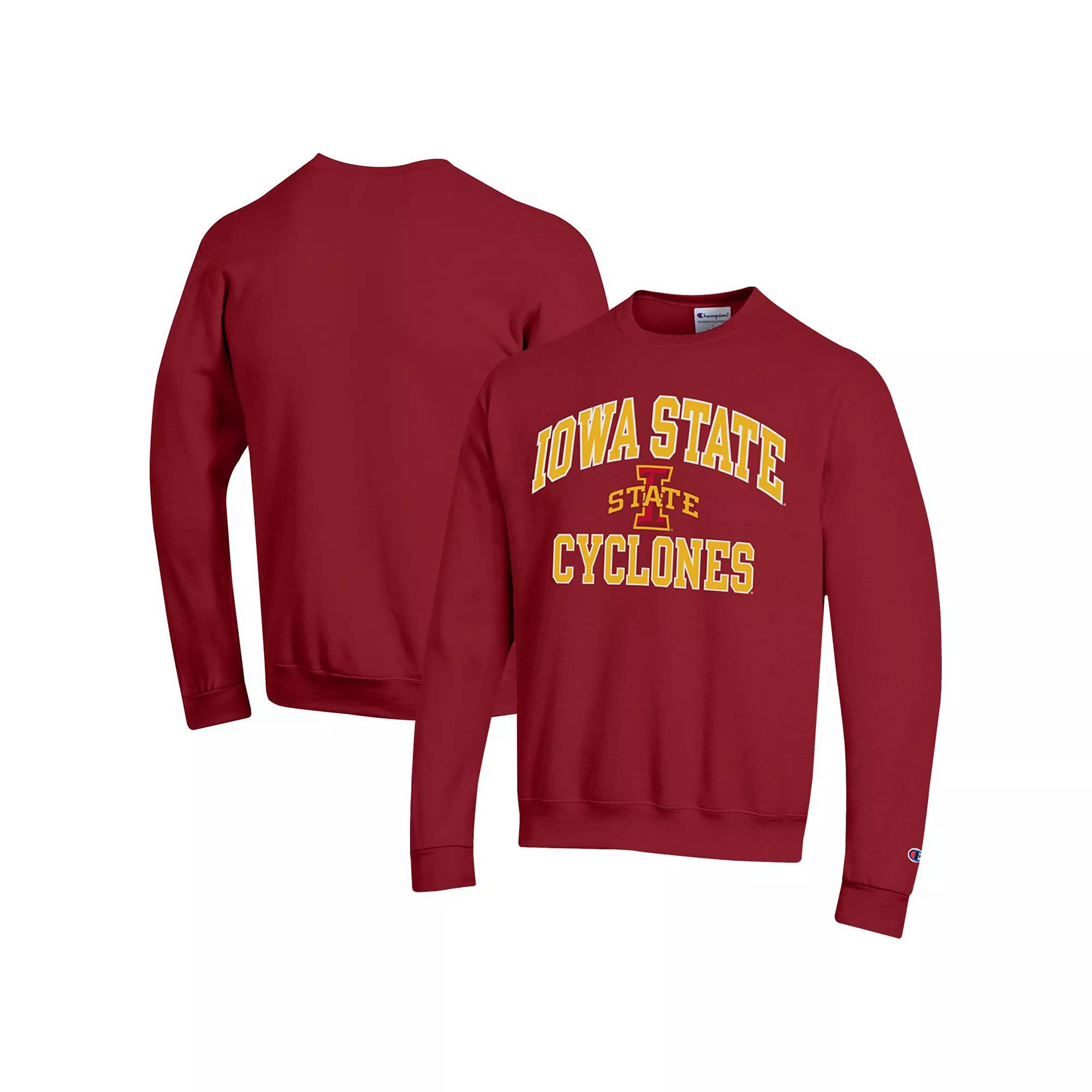 Men's Champion Cardinal Iowa State Cyclones High Motor Pullover Sweatshirt, Size: Large, Red Product Image
