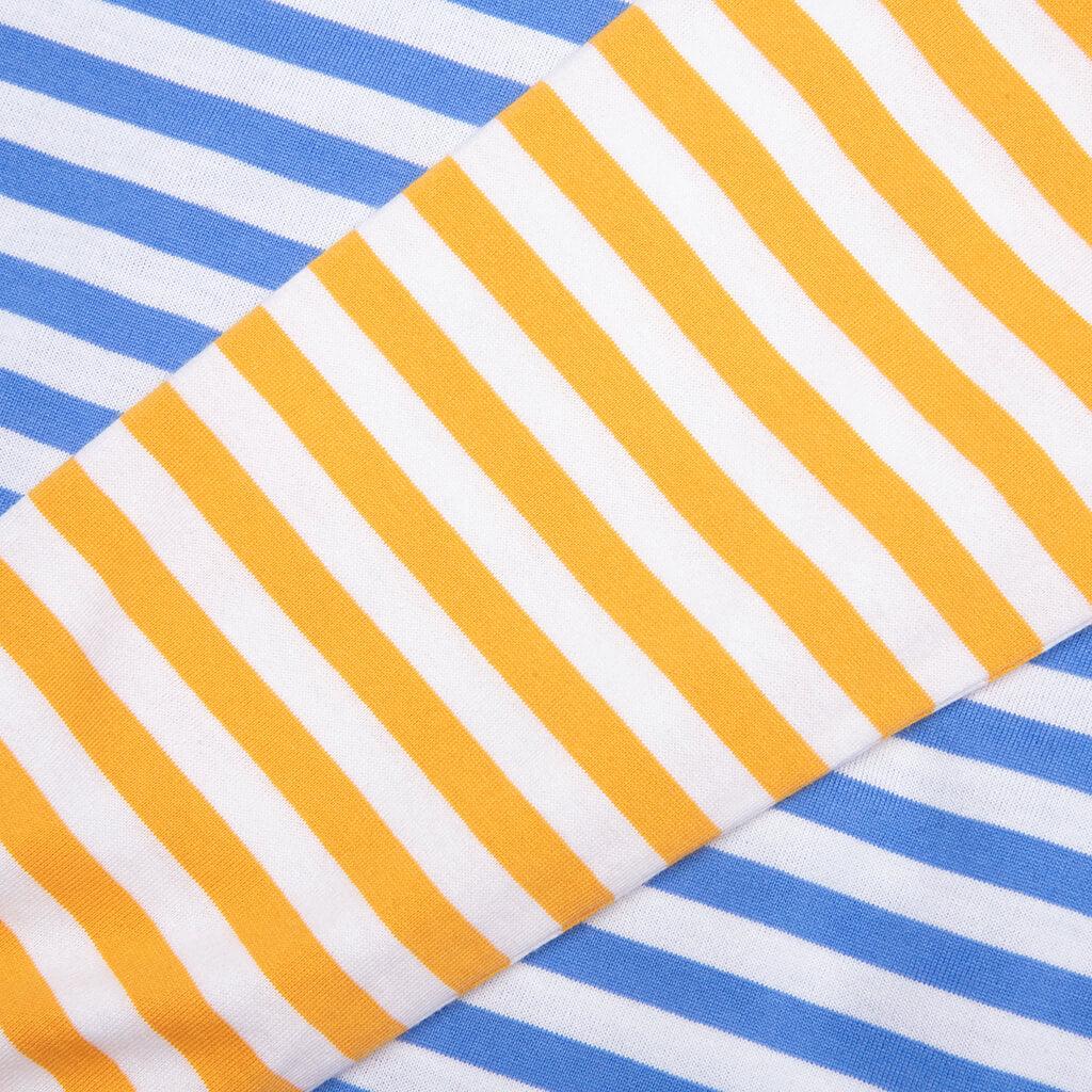 Bi-Color Stripe T-Shirt - Blue/Yellow Male Product Image