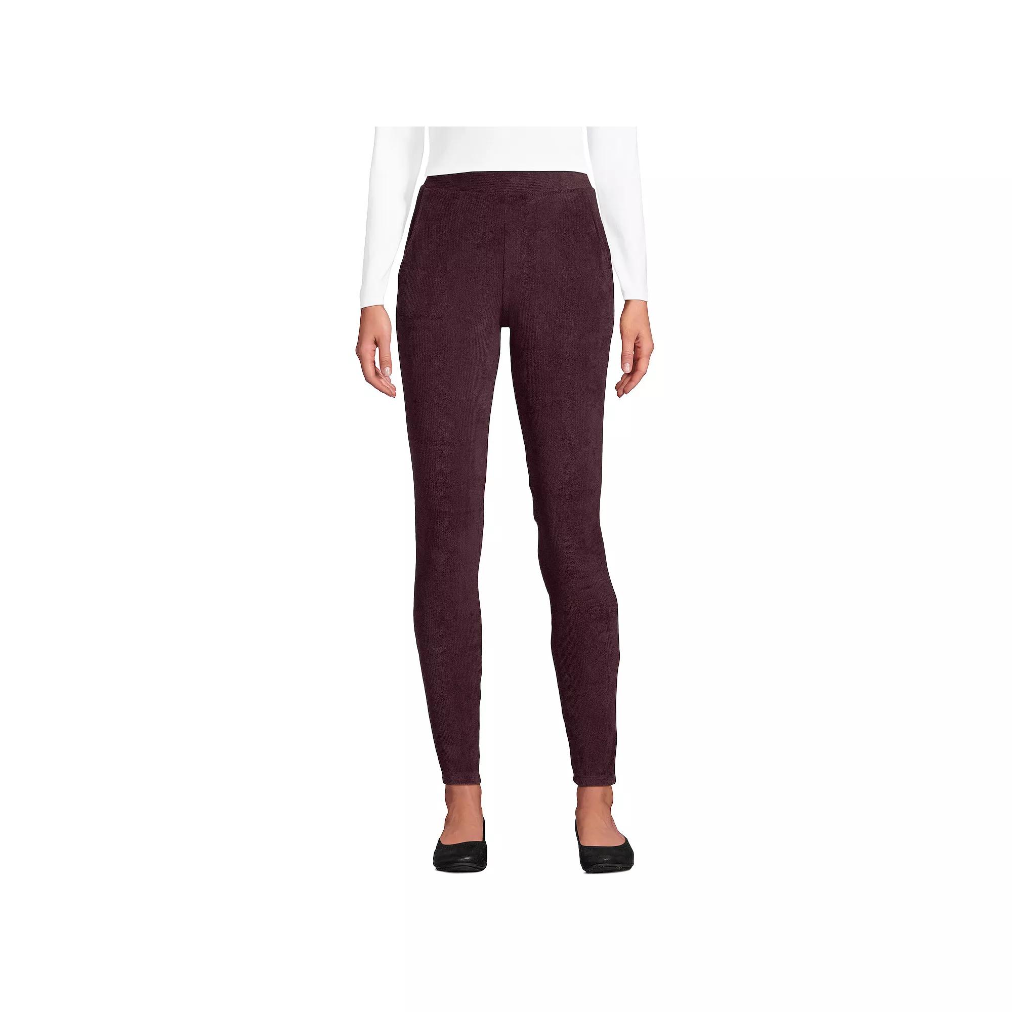 Petites' Lands' End Sport Knit High-Rise Corduroy Leggings, Women's,  Product Image