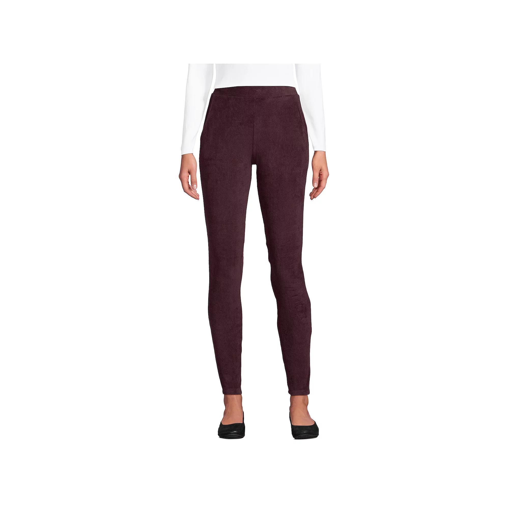 Petites' Lands' End Sport Knit High-Rise Corduroy Leggings, Women's,  Product Image