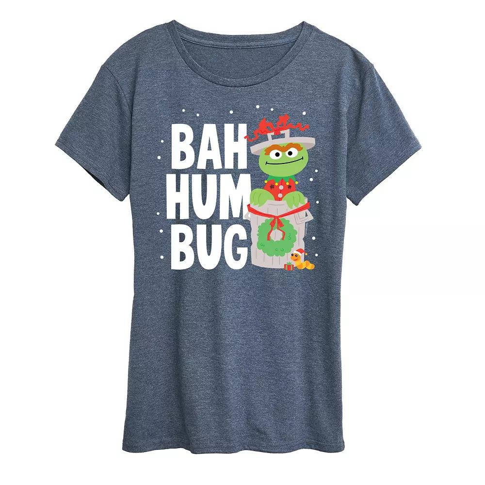 Women's Sesame Street Oscar Bah Humbug Graphic Tee, Girl's,  Product Image