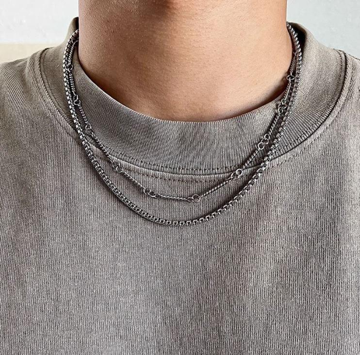 DOUBLE LAYER TENNIS CHAIN NECKLACE Product Image