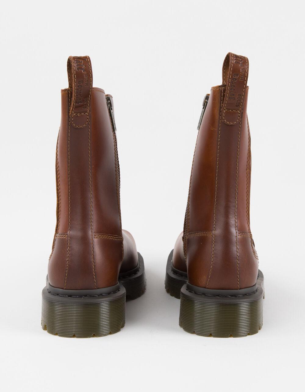 DR. MARTENS Amaayah Lo Womens Leather Boots - BUTTERSCOTCH Product Image