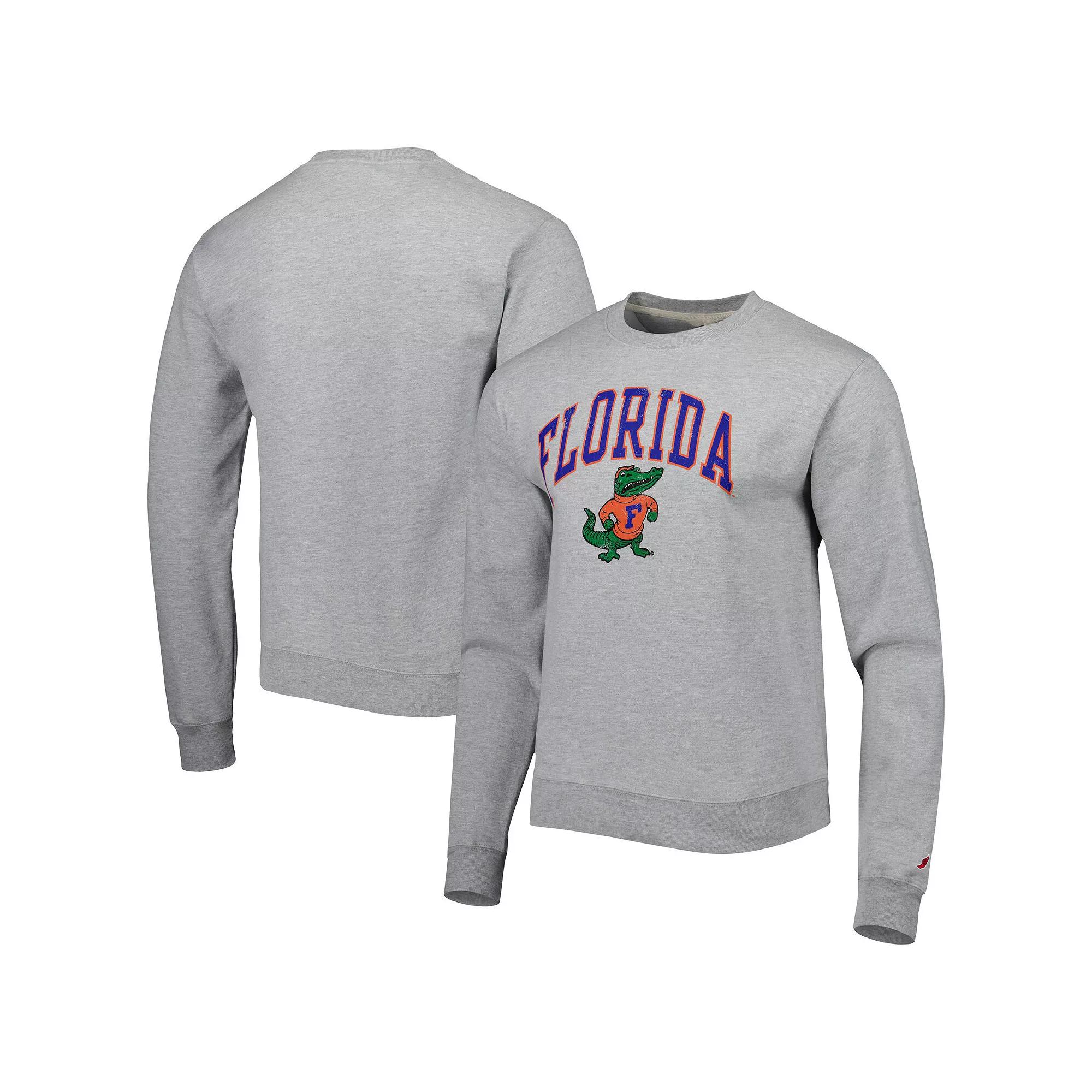 Men's League Collegiate Wear Gray Florida Gators 1965 Arch Essential Fleece Pullover Sweatshirt, Size: 2XL, Grey Product Image