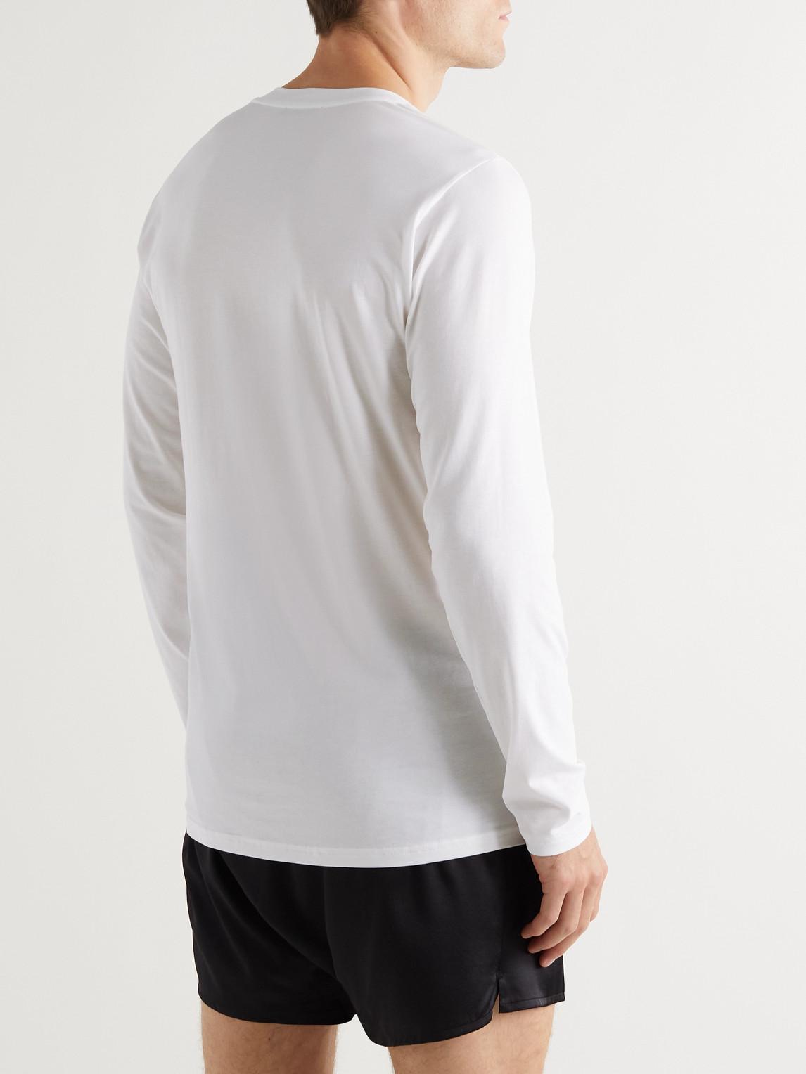 TOM FORD Stretch Cotton & Modal Jersey T-shirt In White Product Image