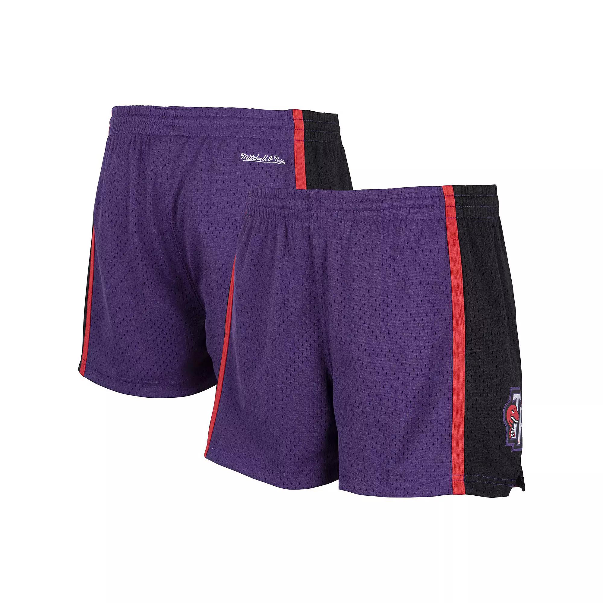 Women's Mitchell & Ness Purple Toronto Raptors Jump Shot Shorts,  Product Image