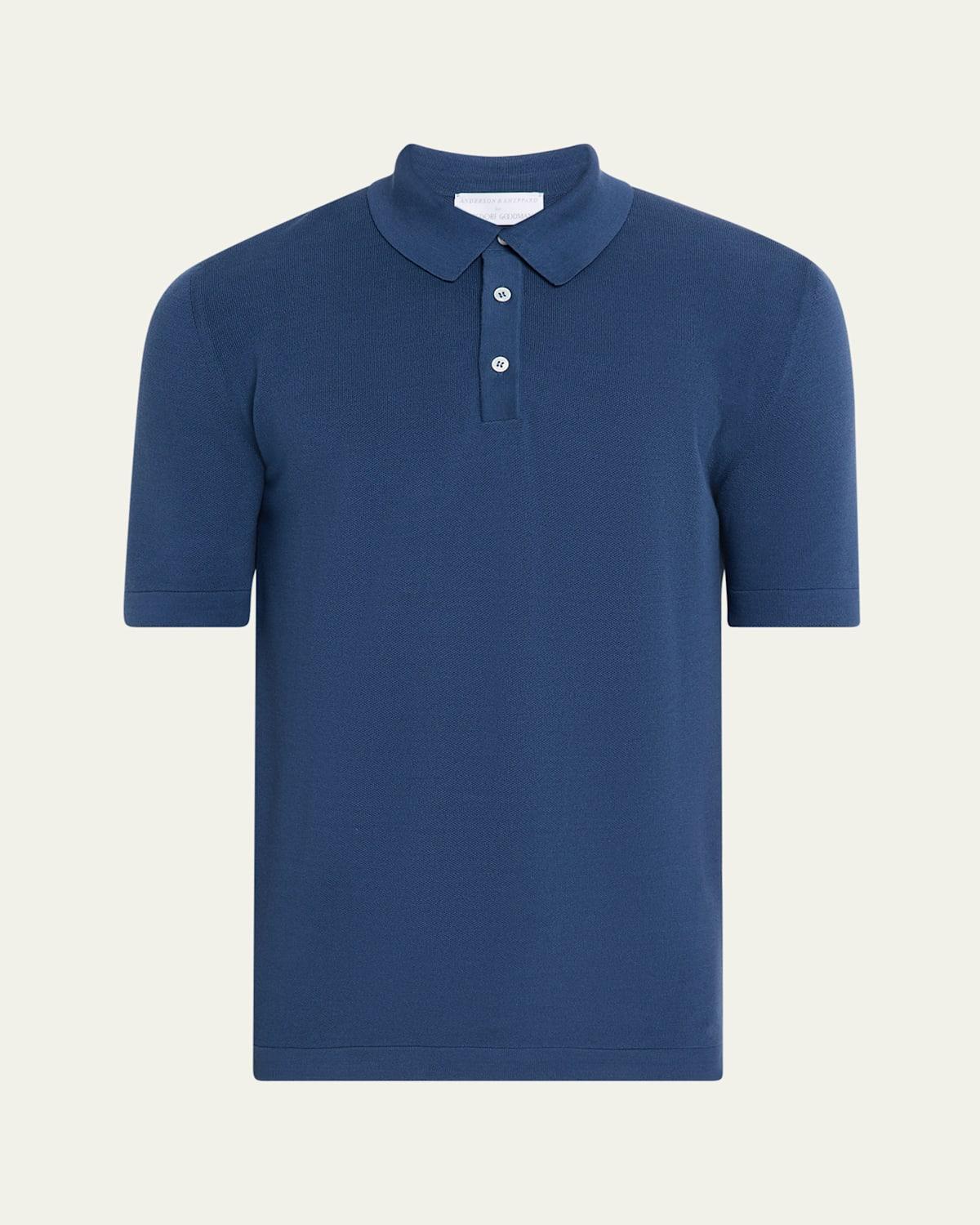 Mens Short-Sleeve Knit Polo Shirt Product Image
