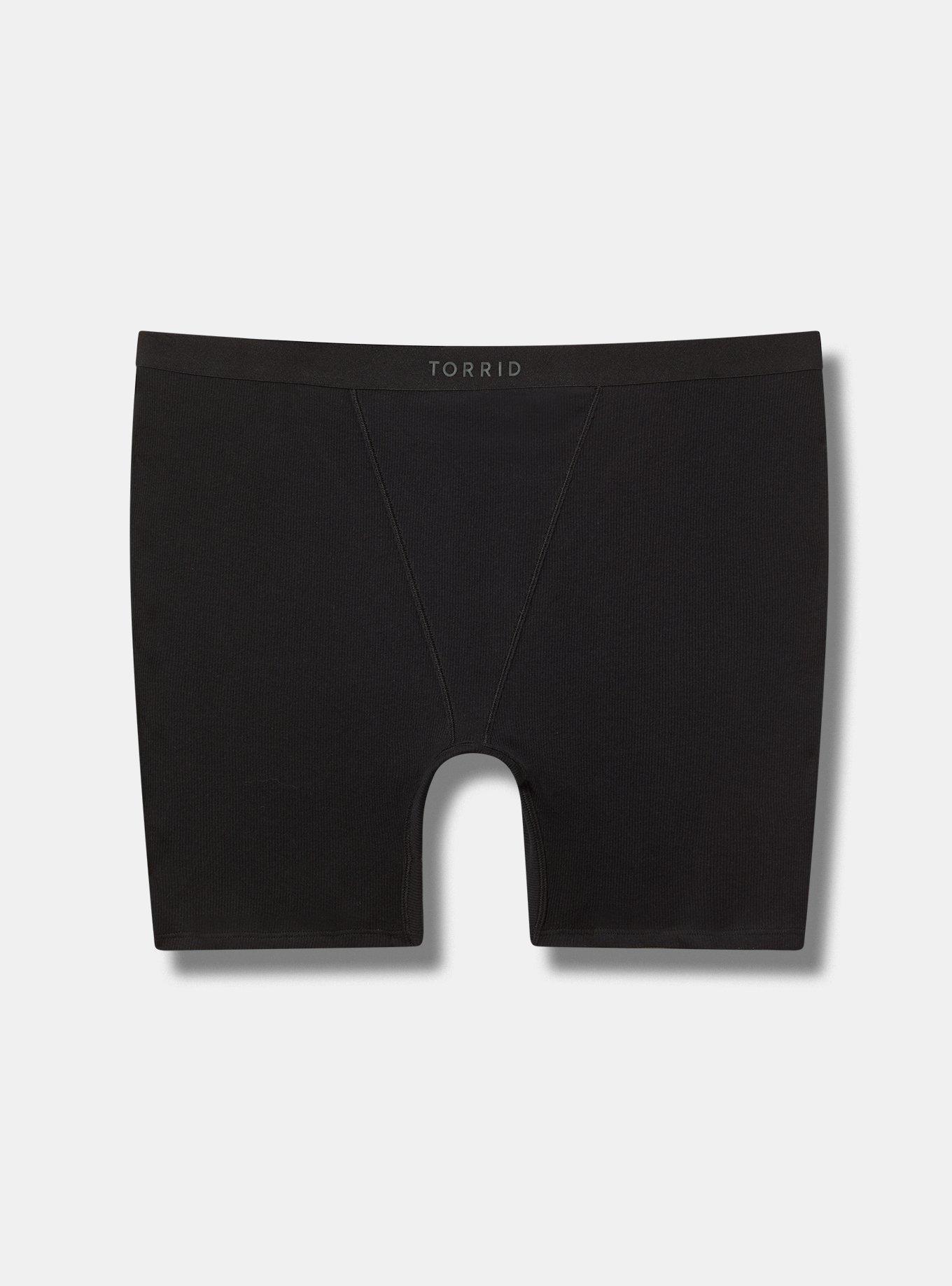 High-Rise Ribbed Logo Cotton Short Panty Product Image