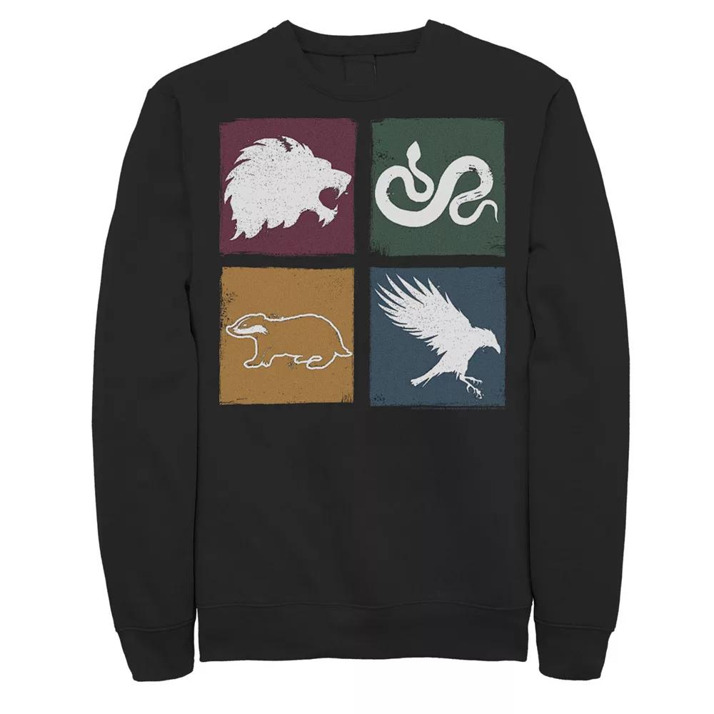 Men's Harry Potter Simple House Crest Box Up Sweatshirt,  Product Image