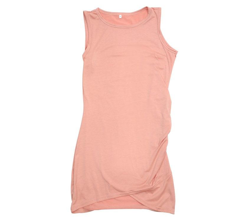 Women's Casual Summer Crew Neck Sleeveless Mini Dress Product Image