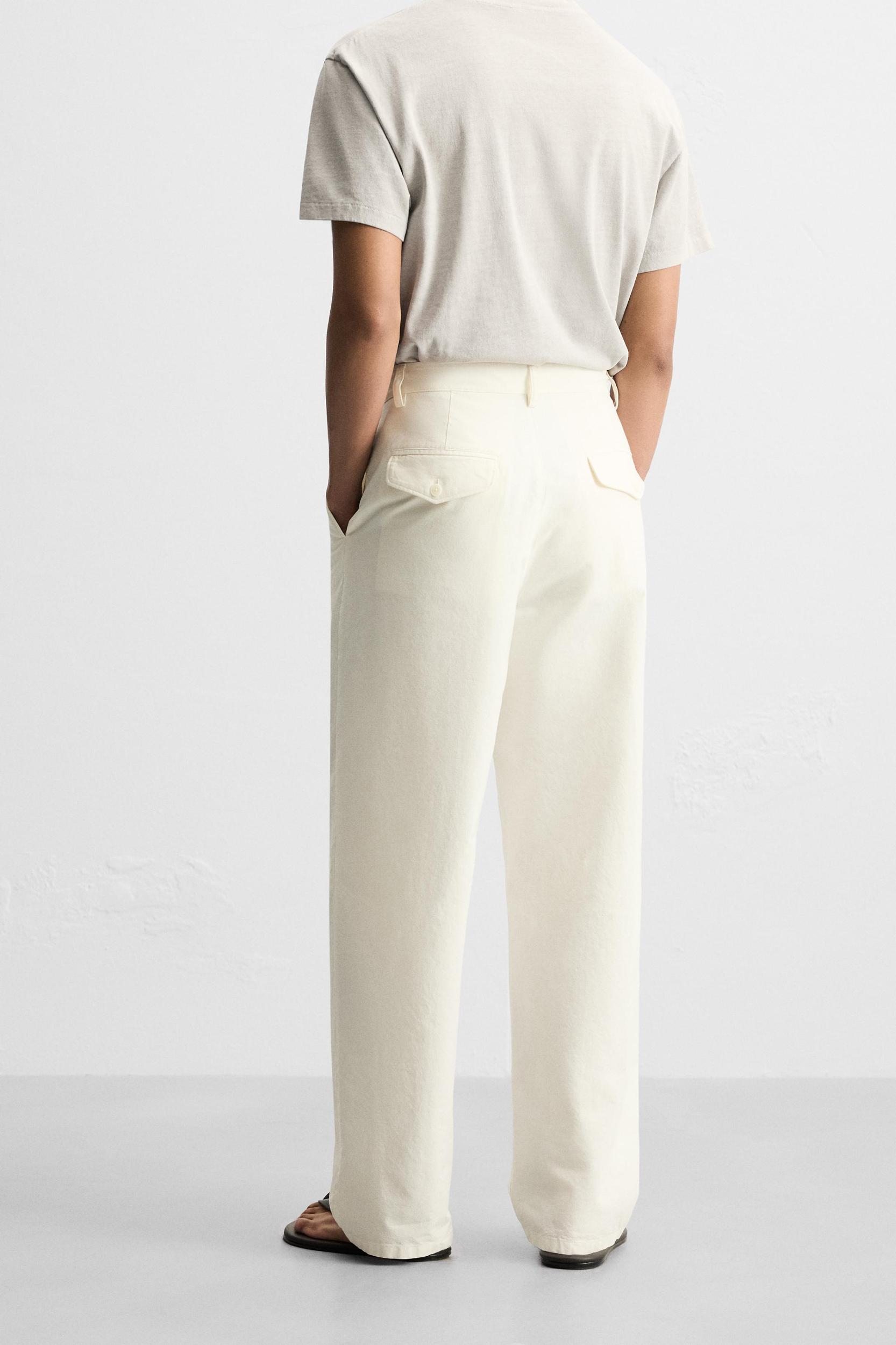 STRAIGHT FIT COTTON PANTS Product Image