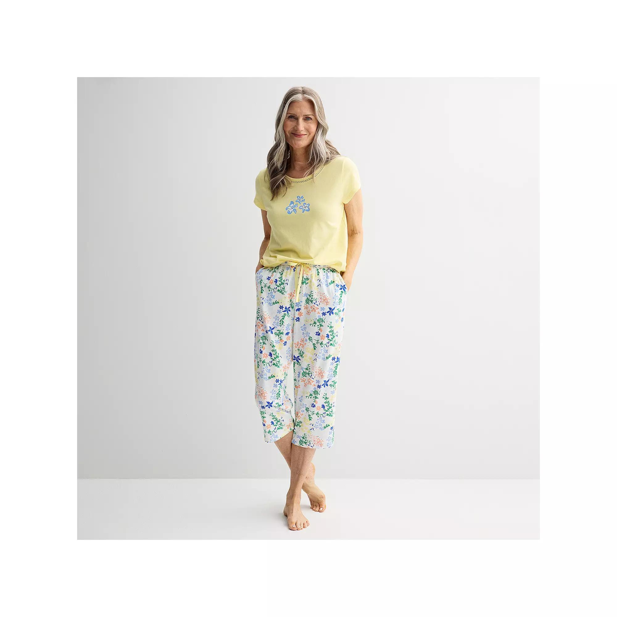 Women's Croft & Barrow® Mom's Day Sleep Set, Size: XXL, Fancy Tropical Product Image