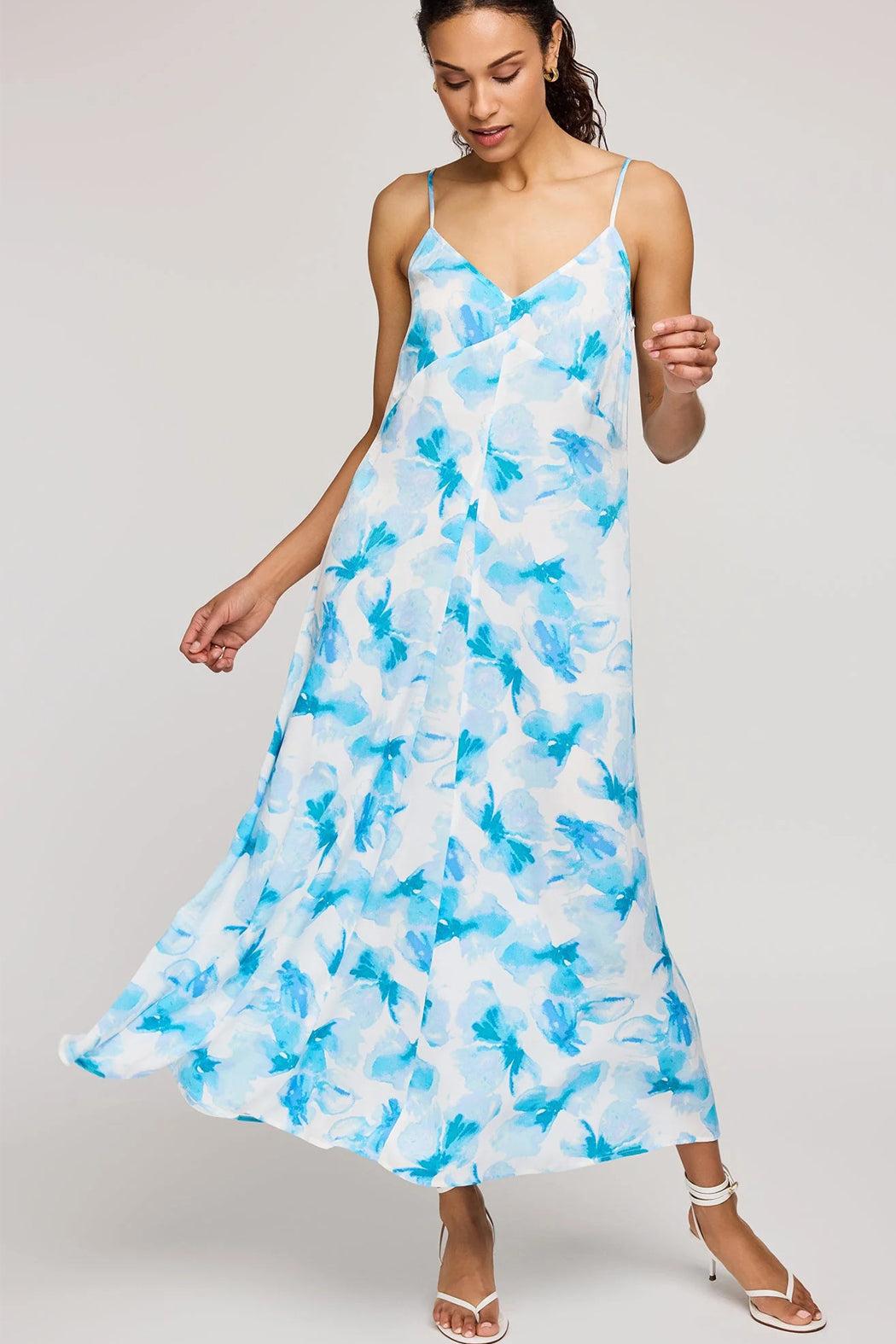 Cynthia Satin Midi Dress Product Image