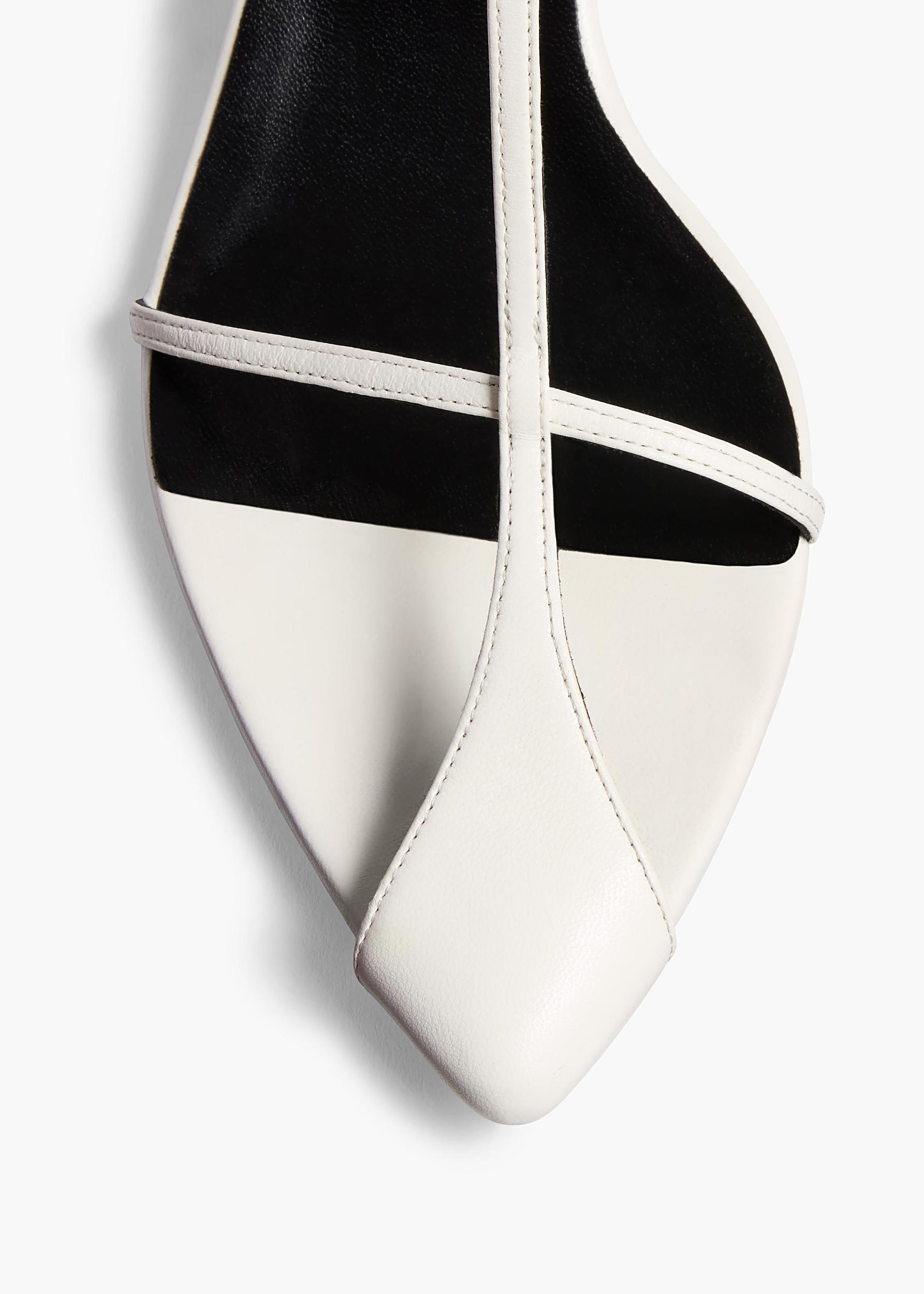 Bella Sandal in Optic White Leather Product Image