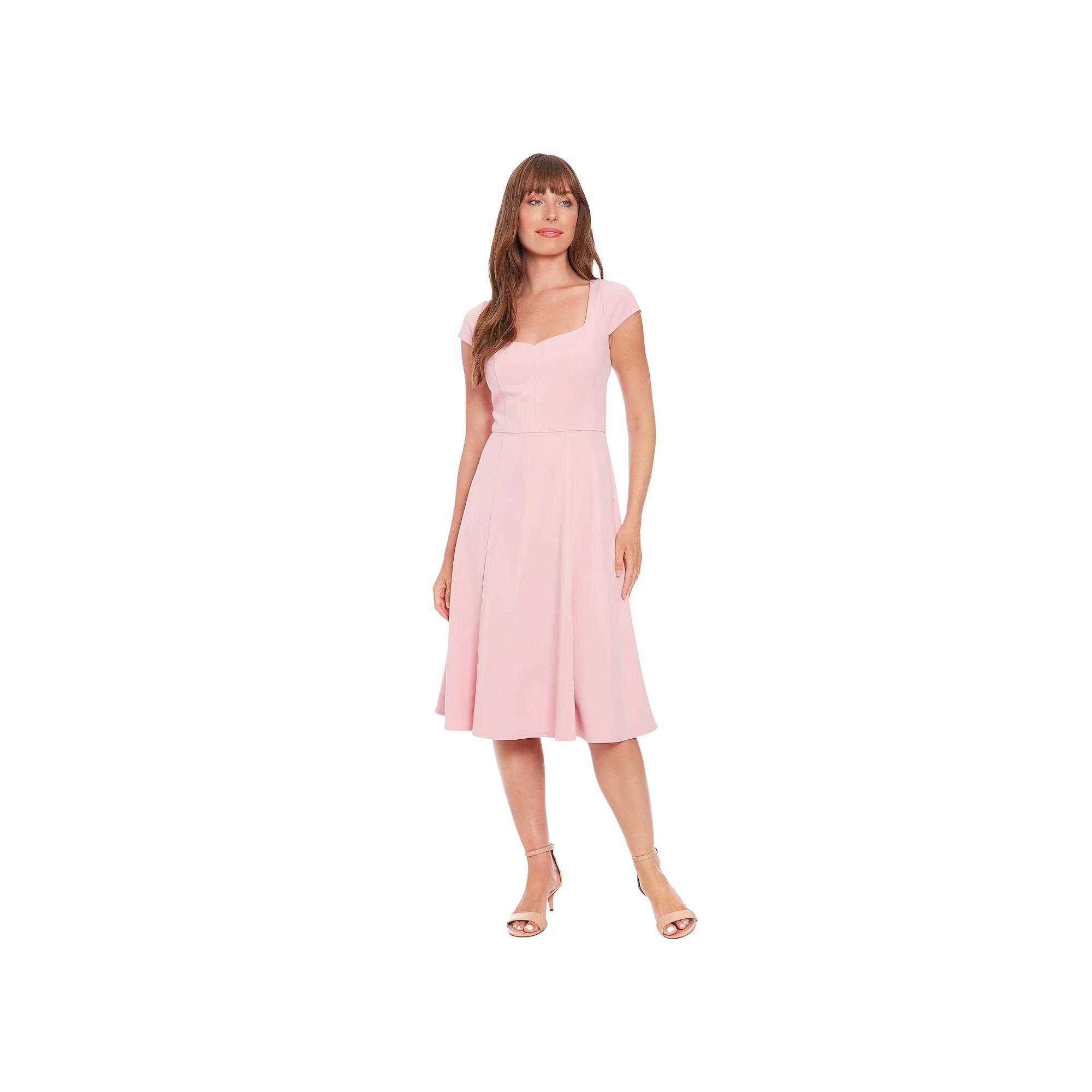 Women's London Times Cap Sleeve Fit & Flare Dress,  Product Image