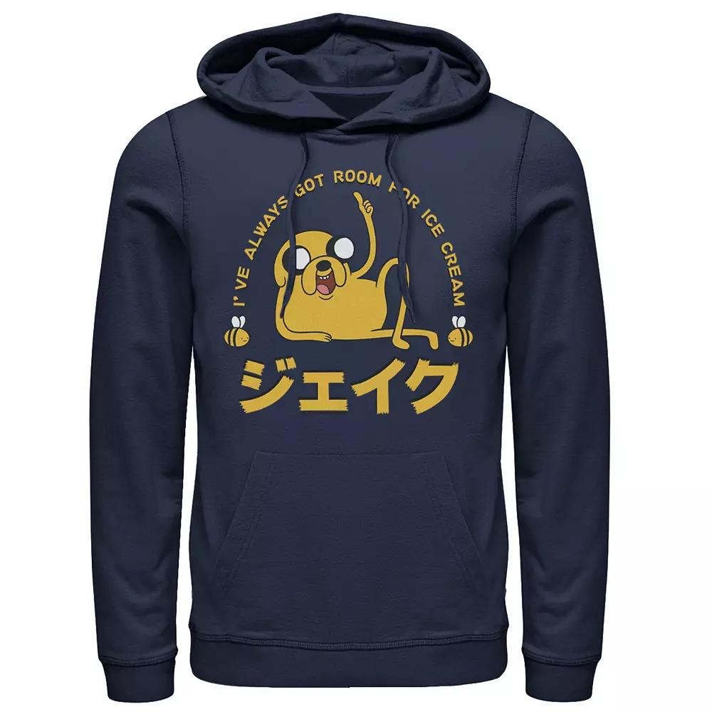 Men's Adventure Time Jake I've Always Got Room For Ice Cream Kanji Graphic Pullover Graphic Hoodie,  Product Image