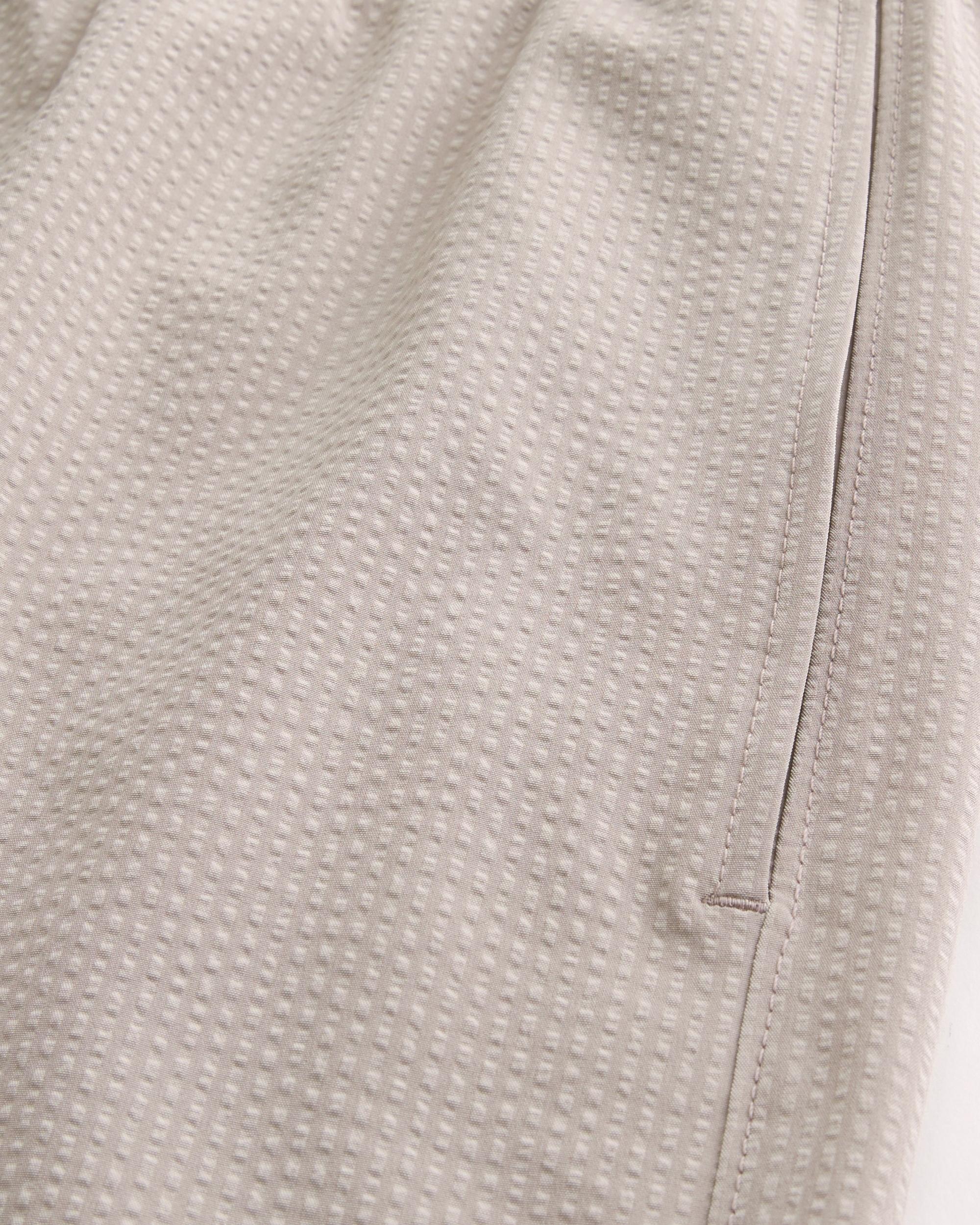 Mid-Thigh Seersucker Volley Swim Trunks Product Image