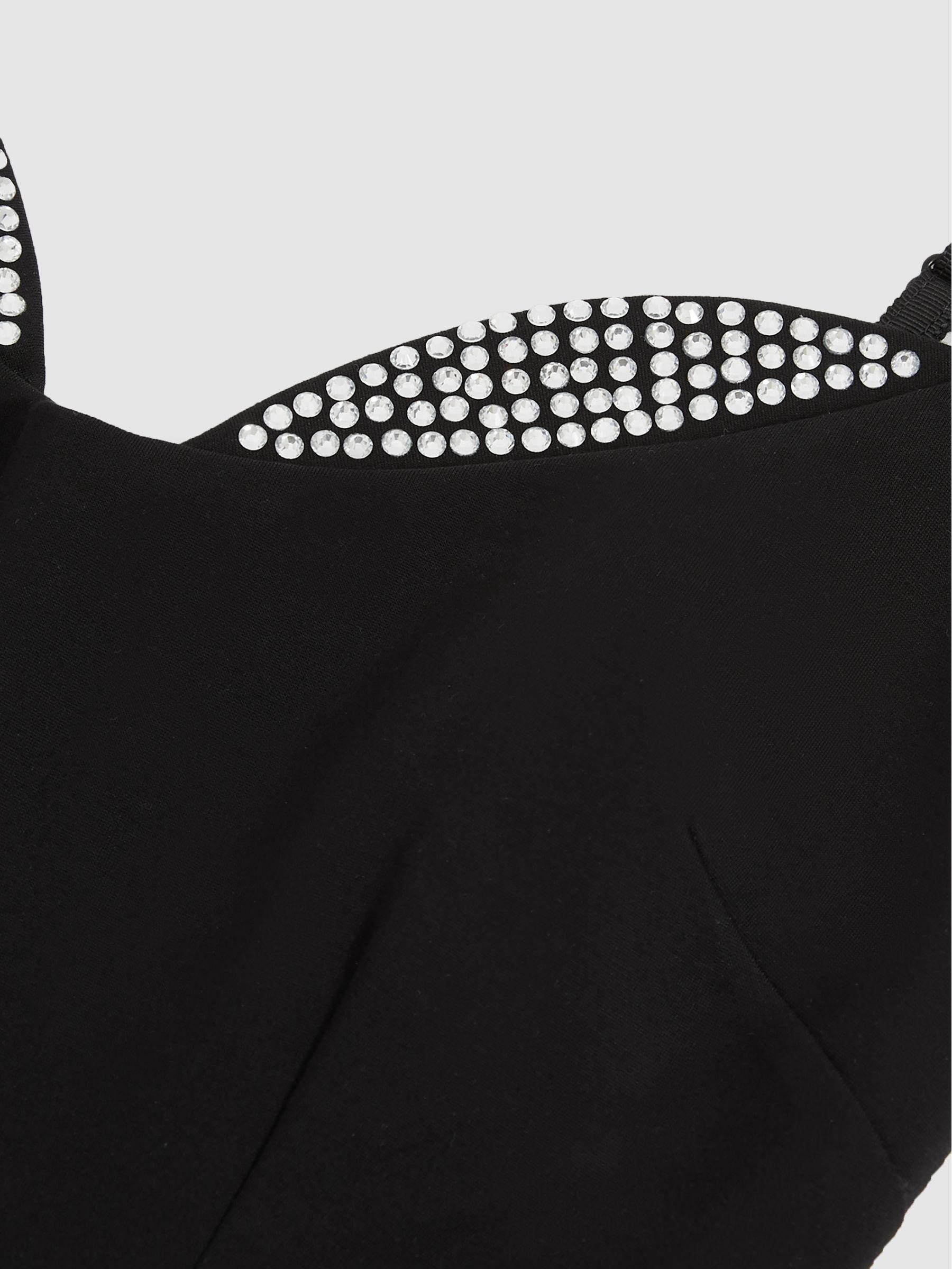 Good American Crystal-Trim Maxi Dress in Black Product Image