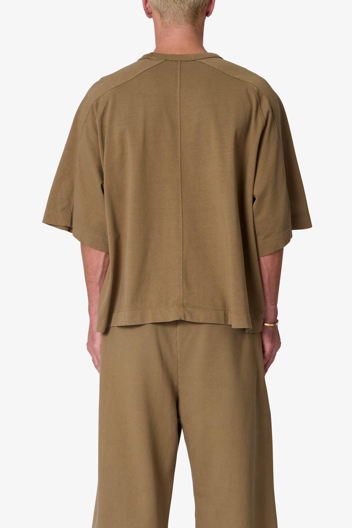 Paneled Hidden Pocket Tee - Washed Earth Product Image