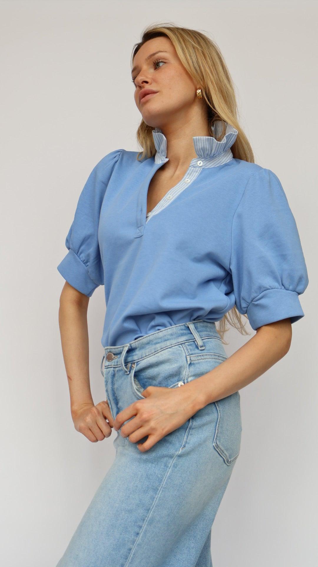 Ruffle Puff Sleeve Top Product Image