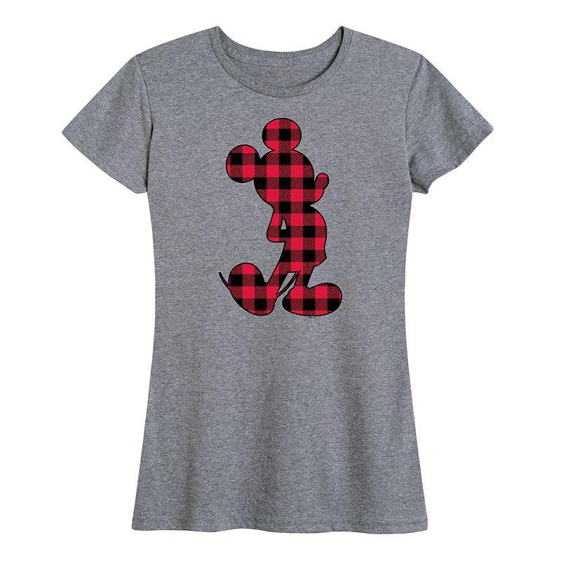 Disney's Mickey Mouse Women's Plaid Graphic Tee,  Product Image