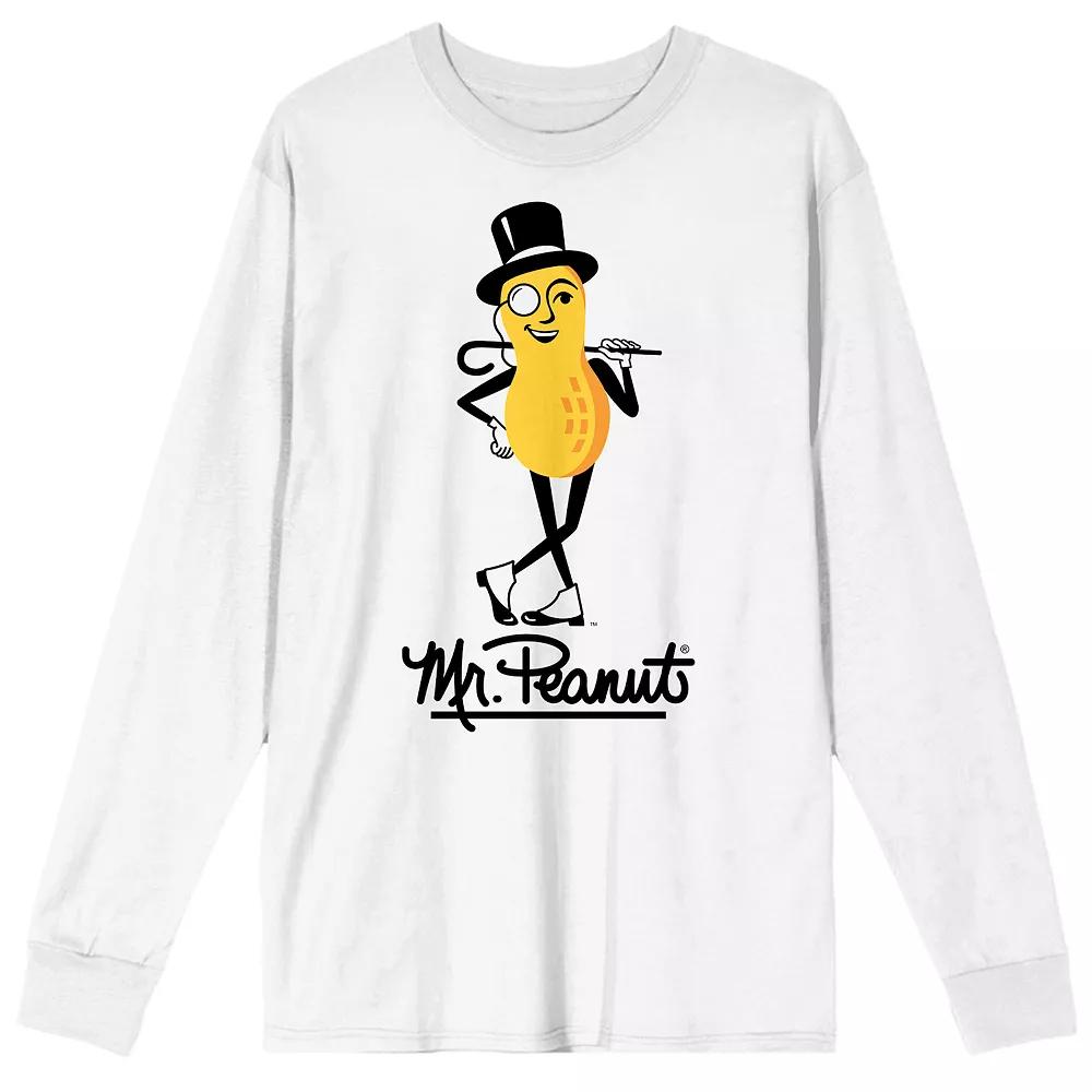 Men's Mr. Peanut Mascot & Logo Long Sleeve Graphic Tee,  Product Image