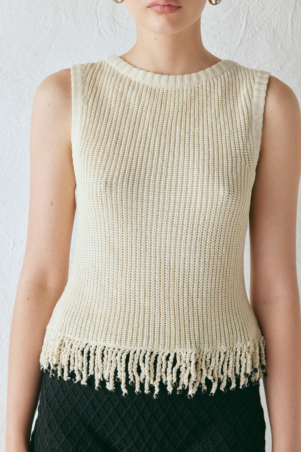 Coco Knit Top Natural Product Image