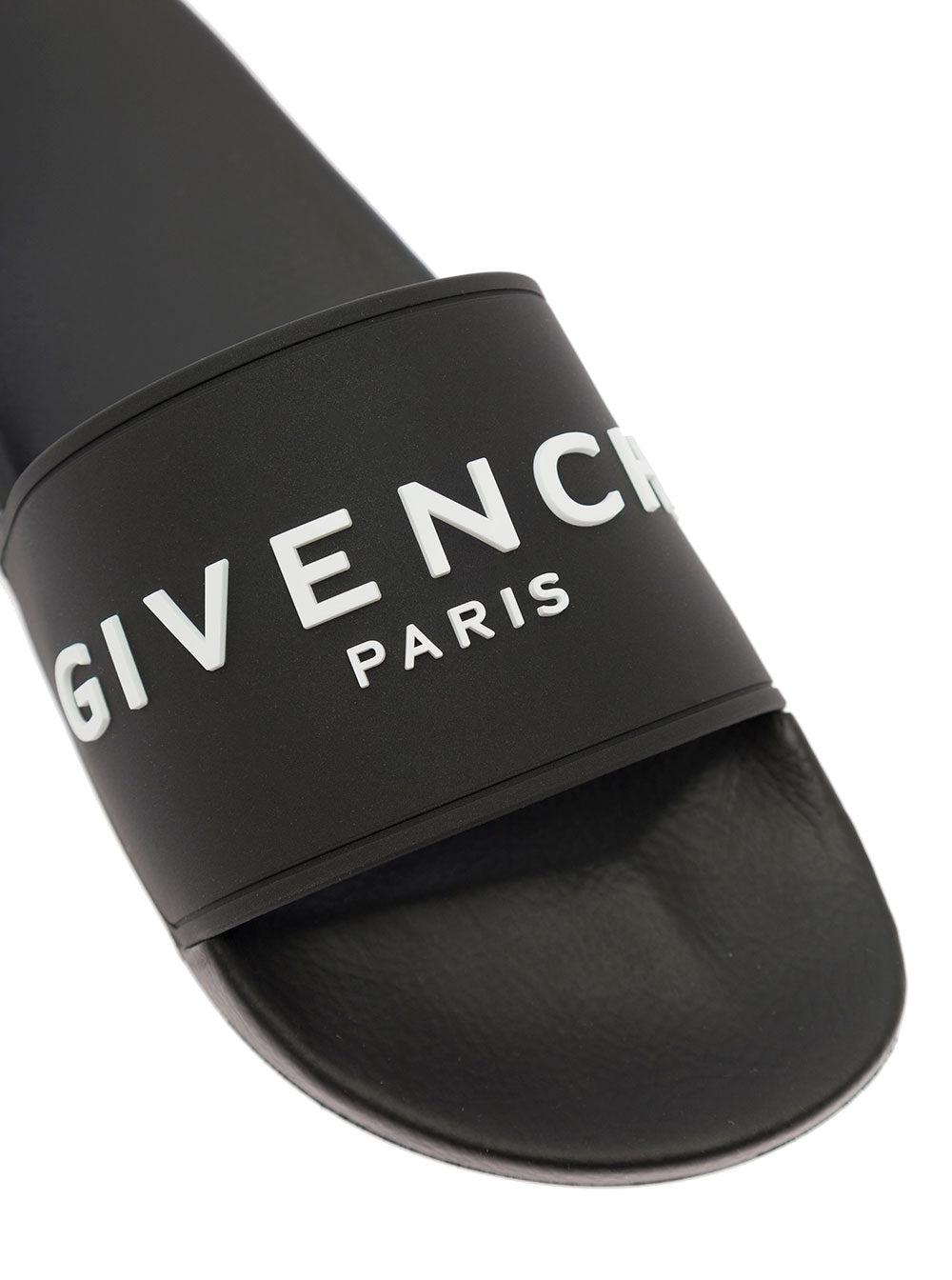 Black Logo-Print Pool Slides Product Image
