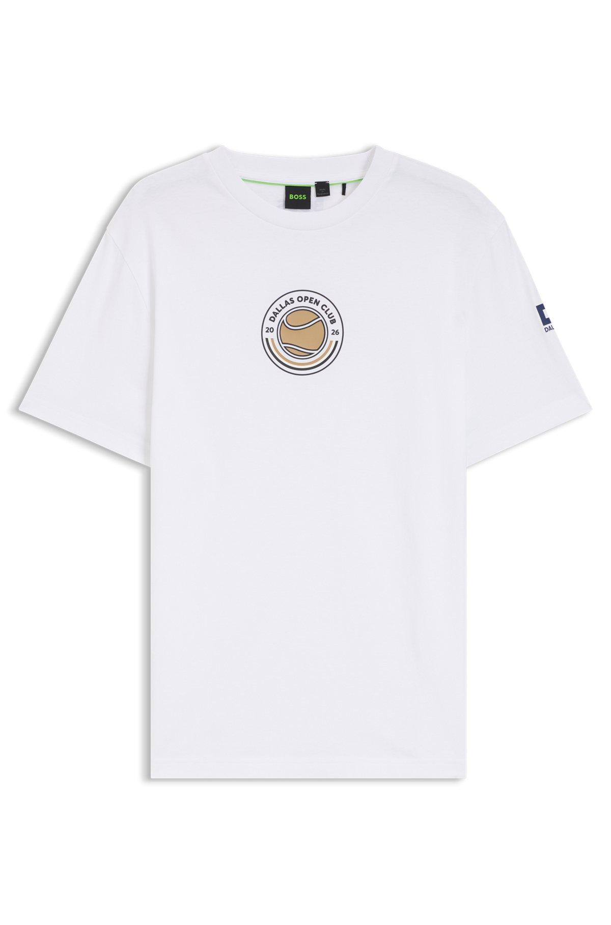 Relaxed-fit T-shirt in cotton with tennis artwork Product Image