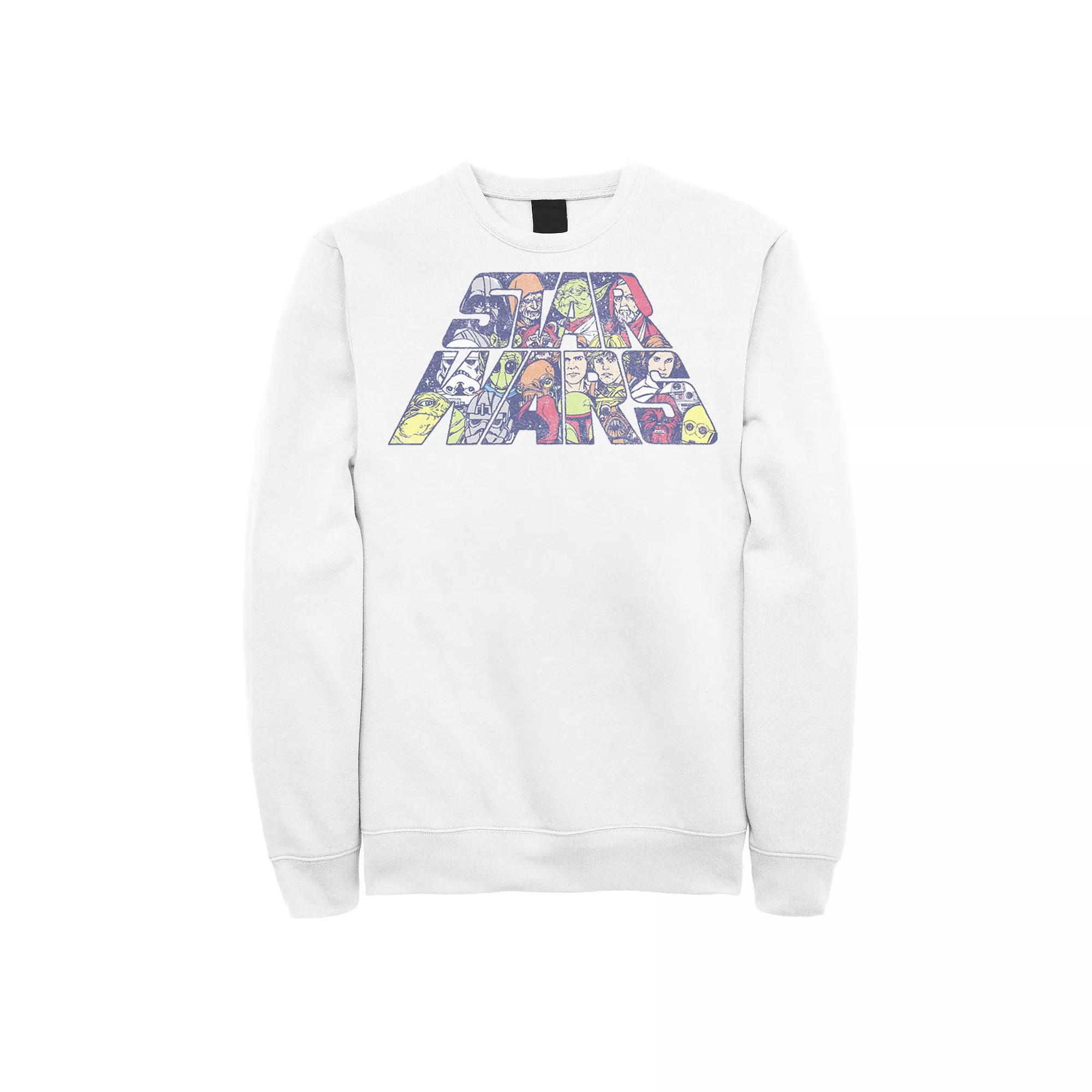 Men's Star Wars Logo Character Fill Sweatshirt,  Product Image