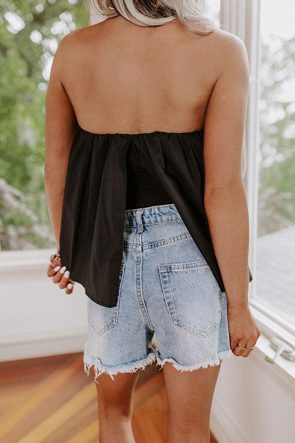 The Party Goes On Tube Top In Black Product Image