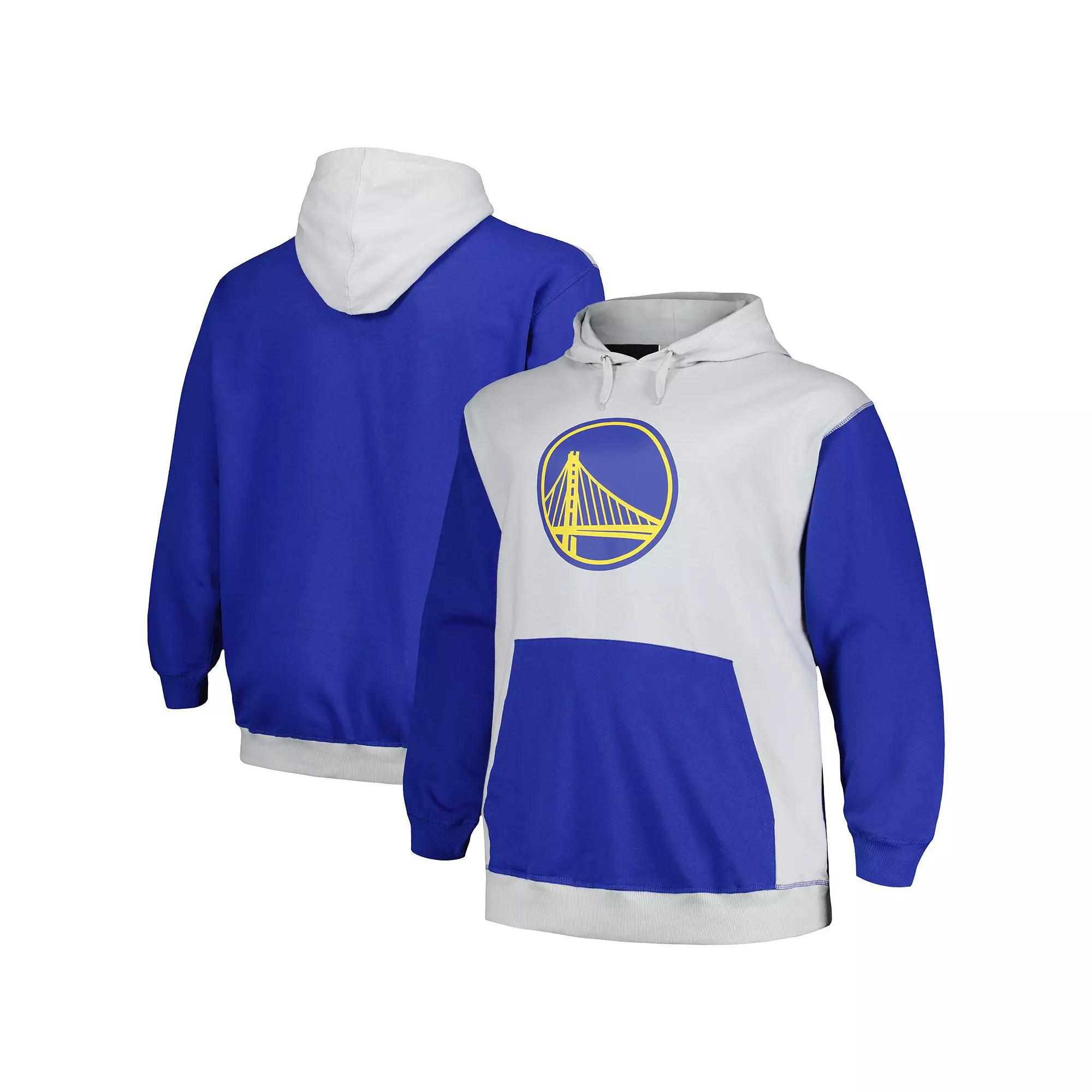 Men's Fanatics Branded  Royal/Silver Golden State Warriors Big & Tall Primary Arctic Pullover Hoodie, Size: 2XLT, Blue Product Image