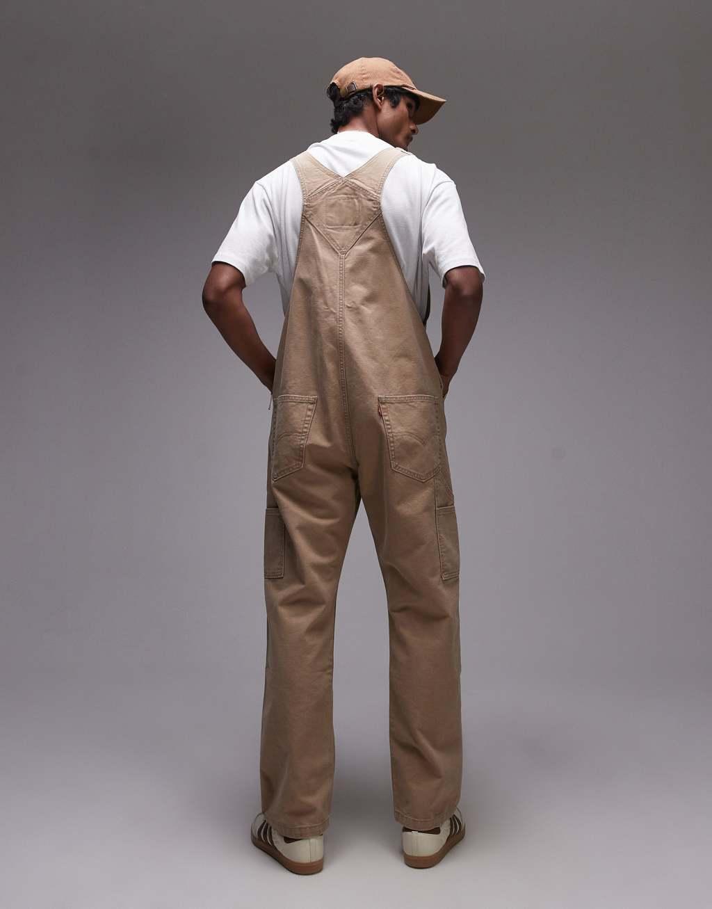 Levi's Workwear capsule canvas overalls in beige Product Image