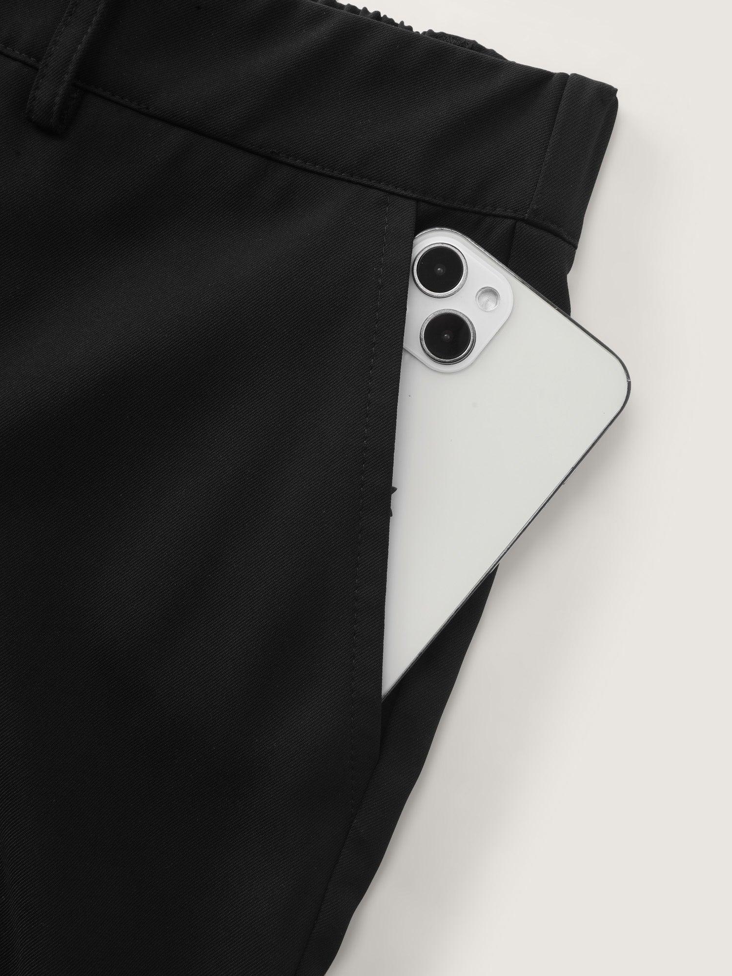 Side Button Detail Straight-Leg Shorts Female Product Image