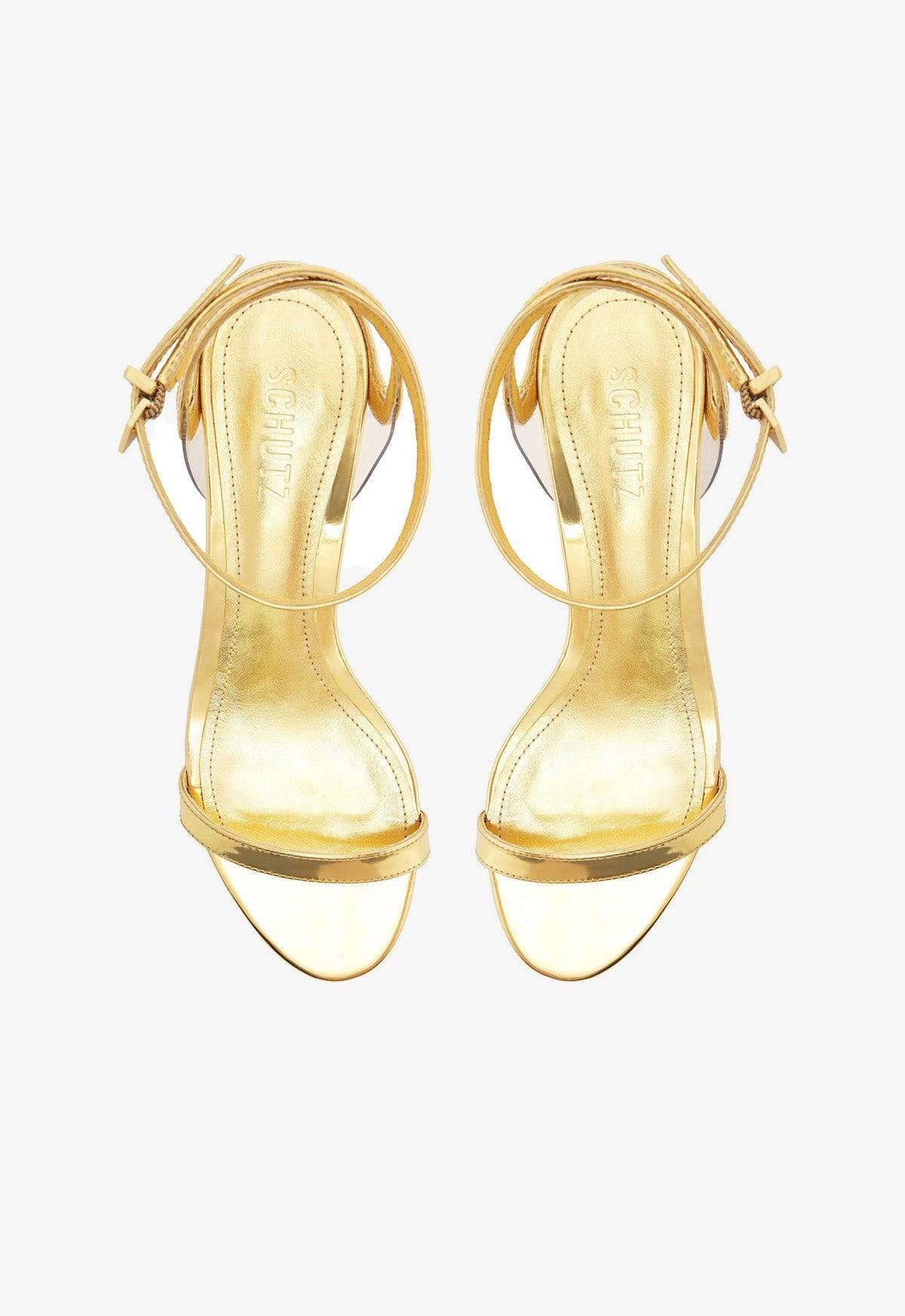 Skye Mid Block Specchio Leather Sandal Female Product Image