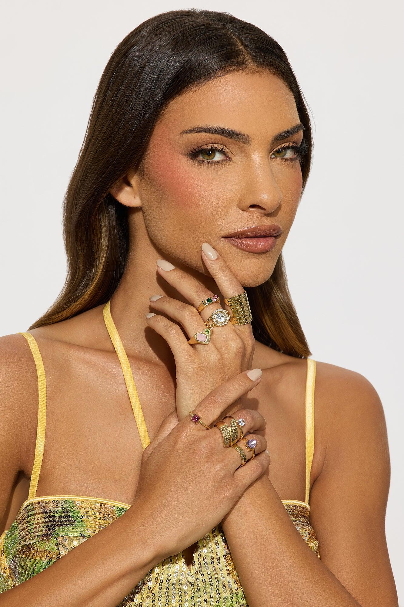 Kelsie 9 Piece Ring Set - Gold Female Product Image