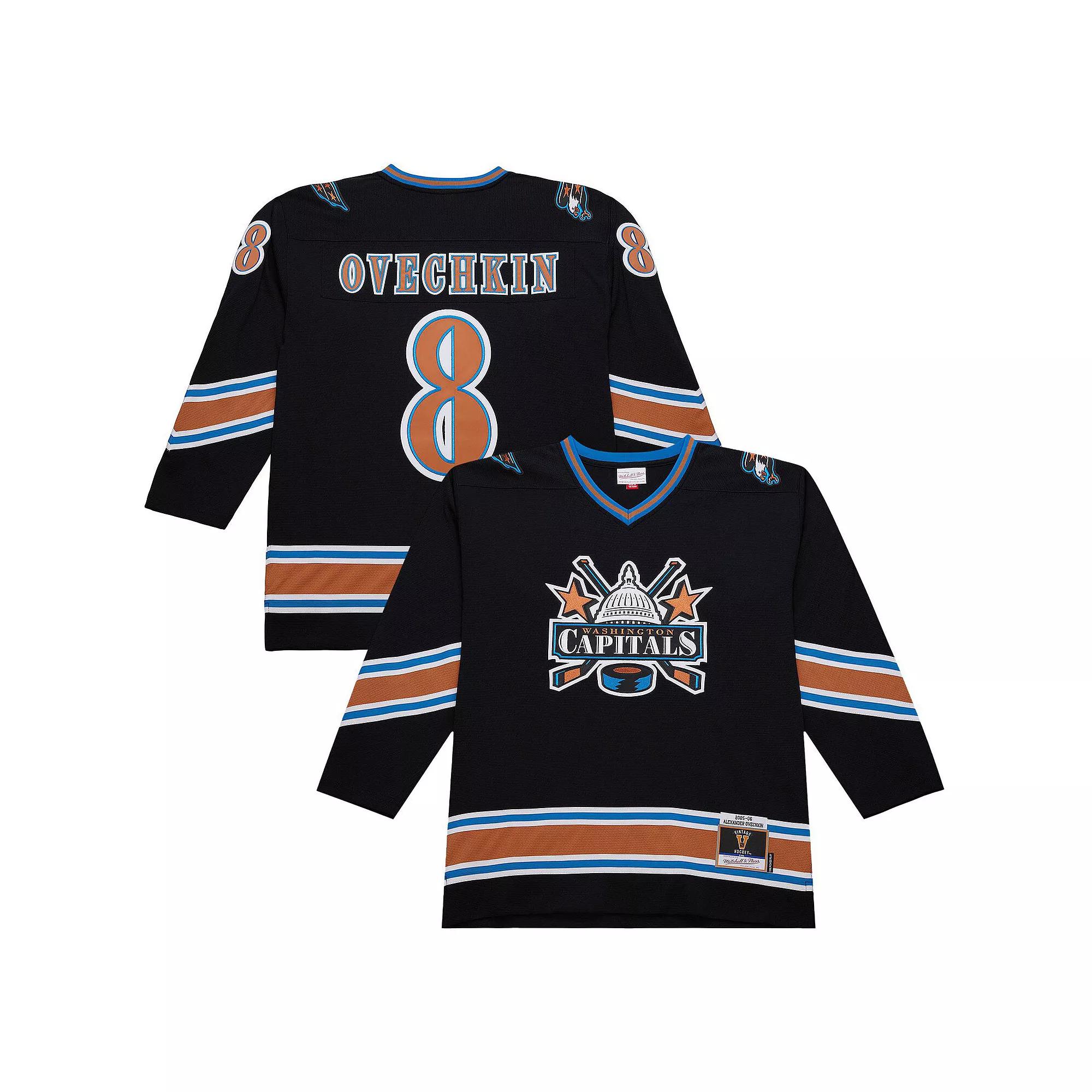 Men's Alexander Ovechkin Black Washington Capitals 2005-06 Power Play Jersey, Size: Small Product Image