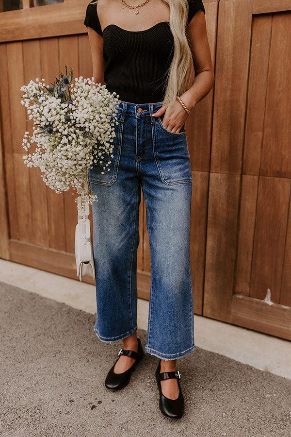 The Josie High Waist Wide Leg Crop Jean Product Image