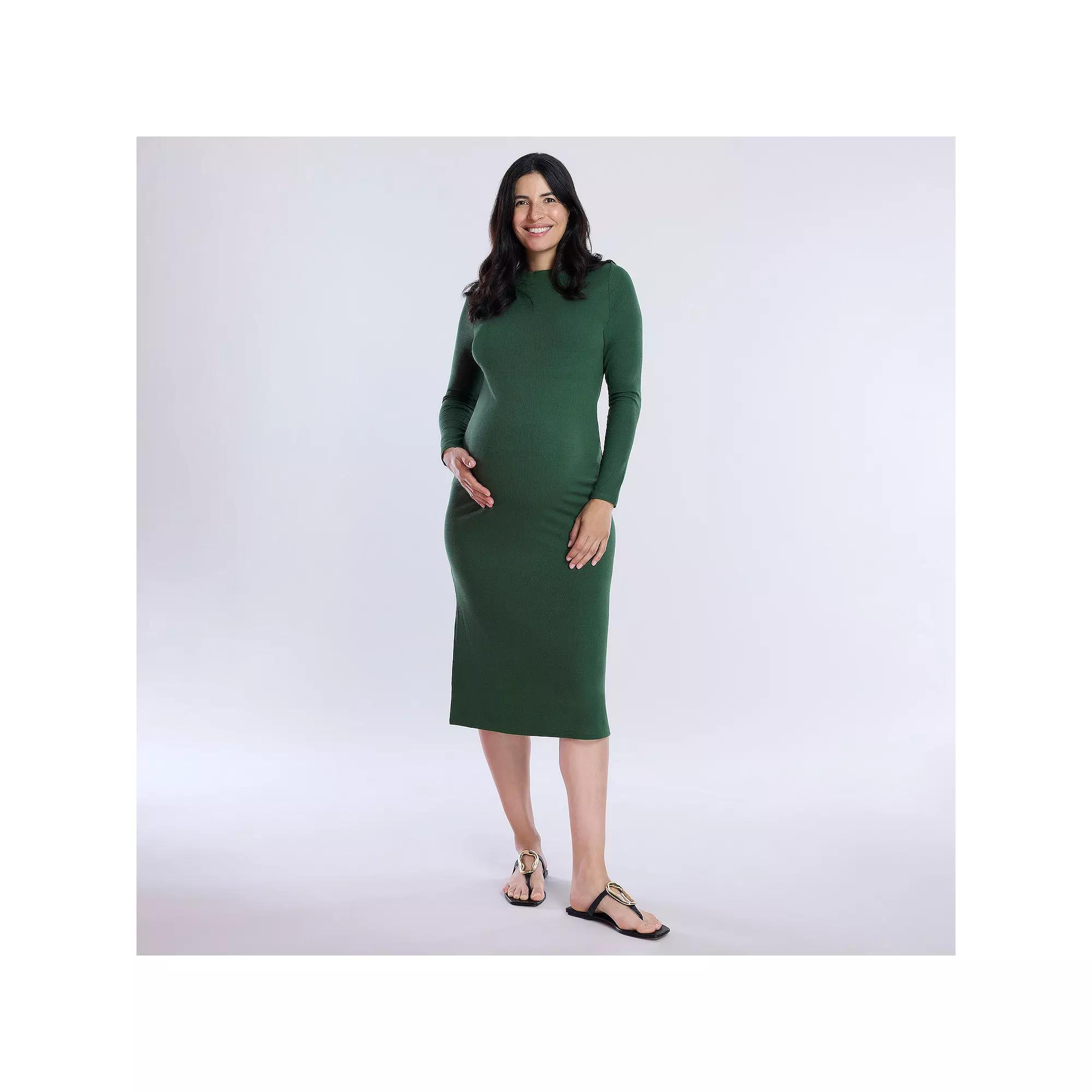 Maternity Motherhood® Rib Column Midi Dress, Women's,  Product Image