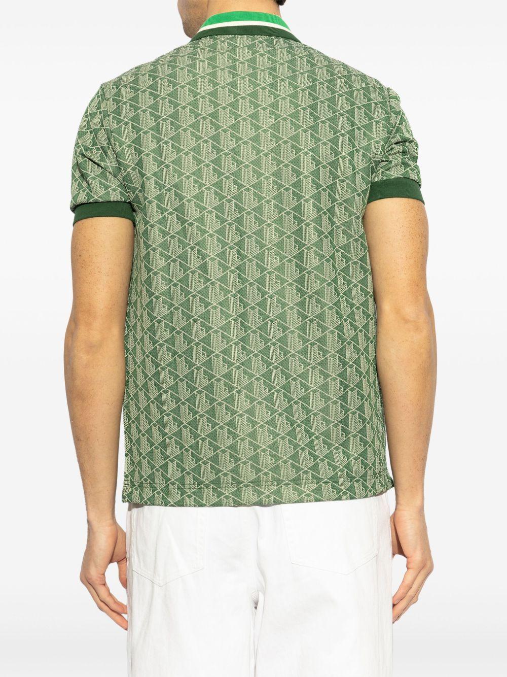 patterned-jacquard polo shirt  Product Image