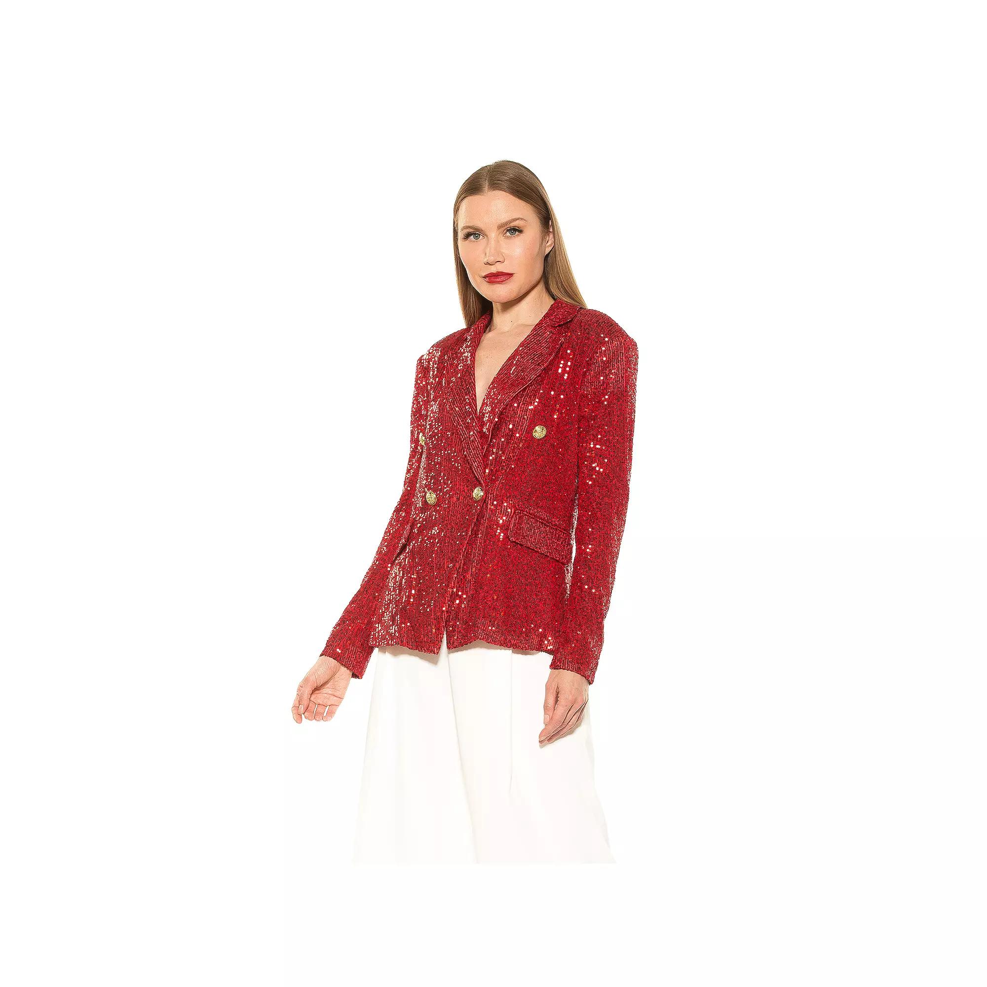 Women's ALEXIA ADMOR Abbi Longline Double Breasted Jacket,  Product Image