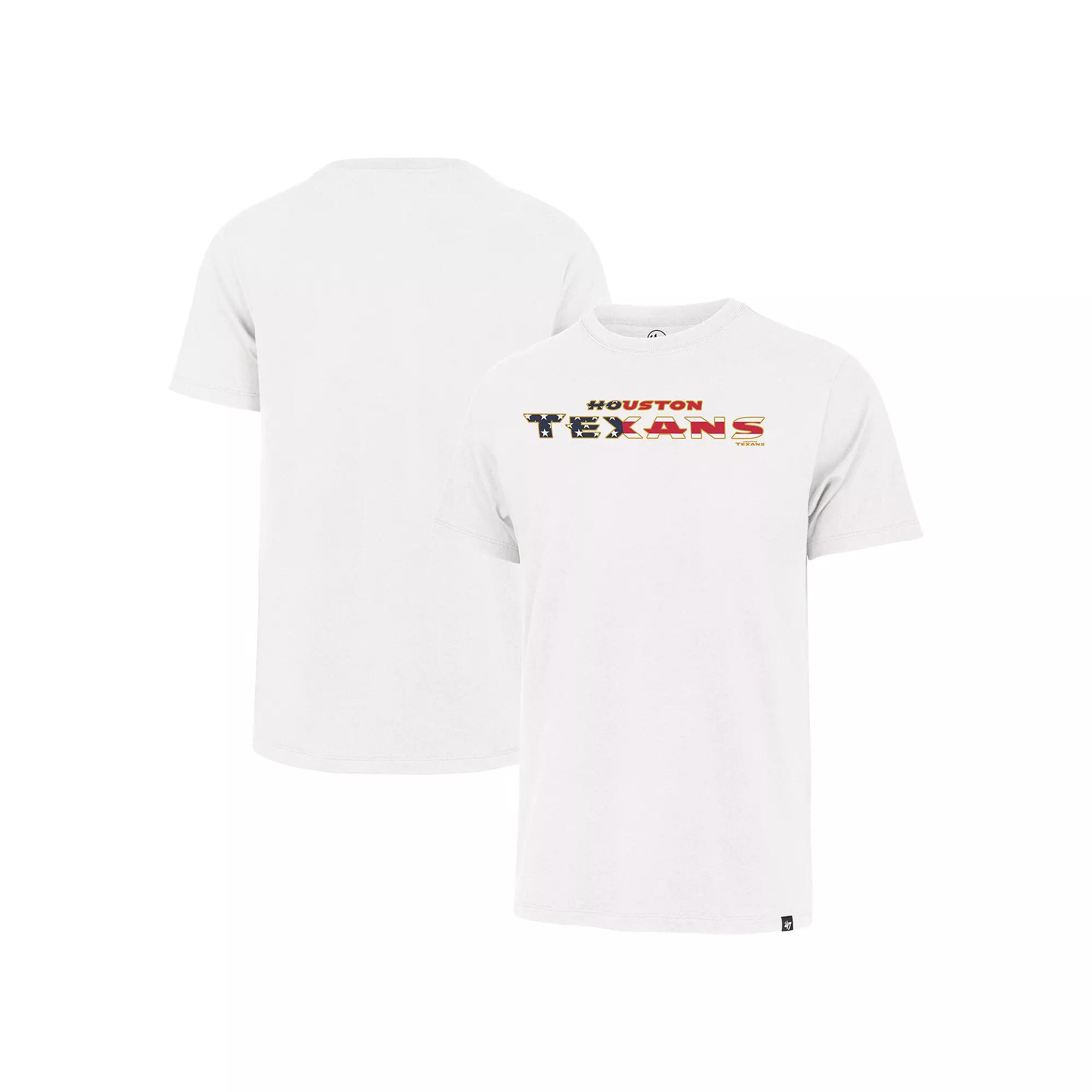 Men's '47 White Houston Texans Flag Script Franklin T-Shirt, Size: XL Product Image