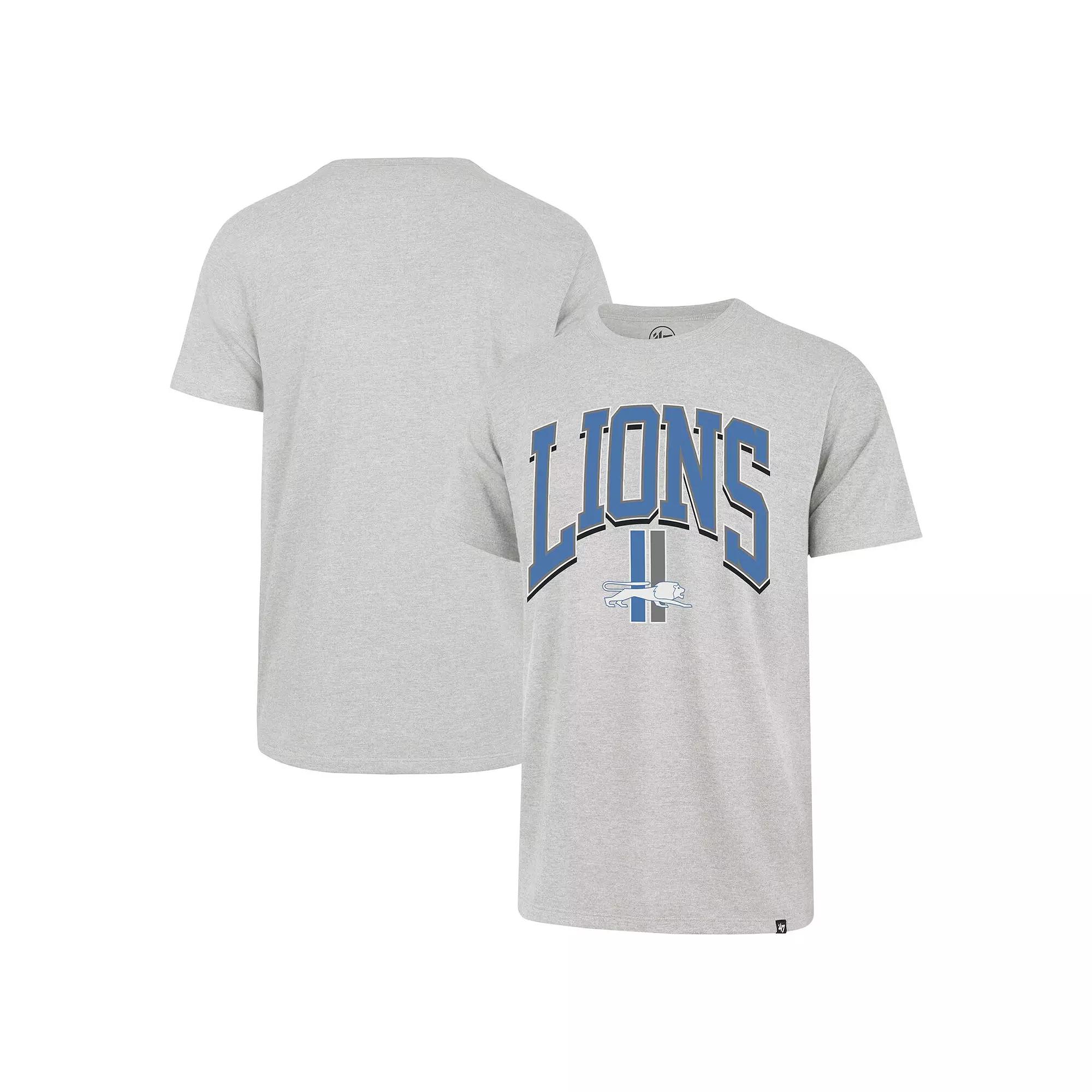 Men's '47 Gray Detroit Lions Walk Tall Franklin T-Shirt, Size: Medium, Grey Product Image