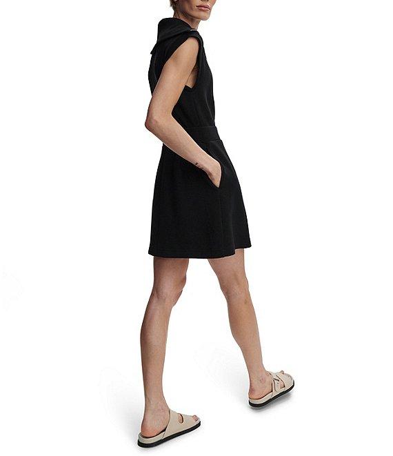 Varley Rebecca Oversized Collar Sleeveless Zip Through Double Soft Dress Product Image