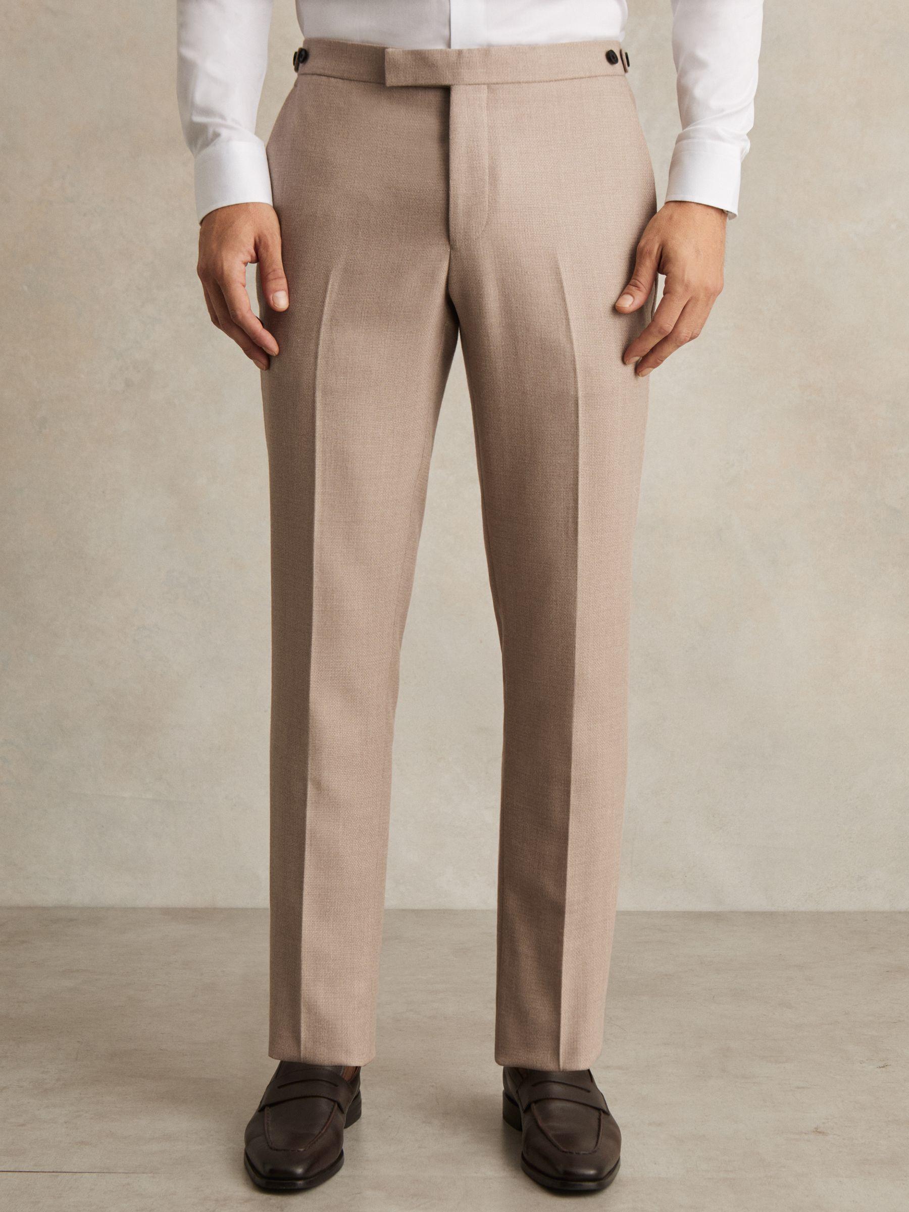Wool-Blend Slim-Fit Suit Trousers in Oatmeal Brown Product Image