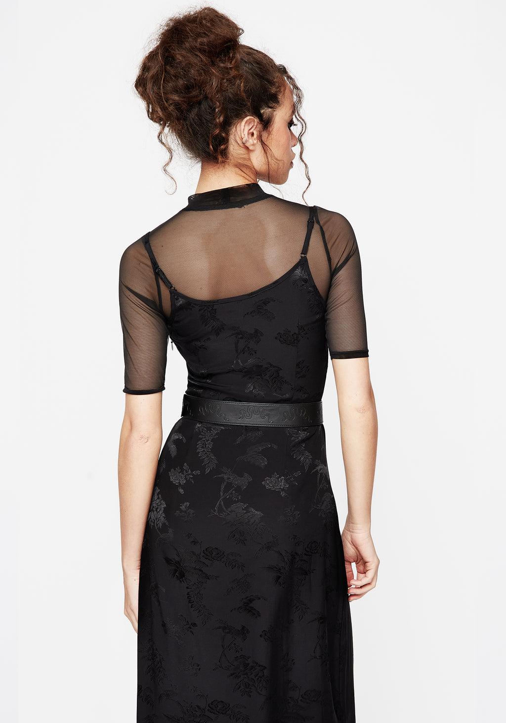 Mamba Debossed Belt With Snake Buckle - Brass Product Image