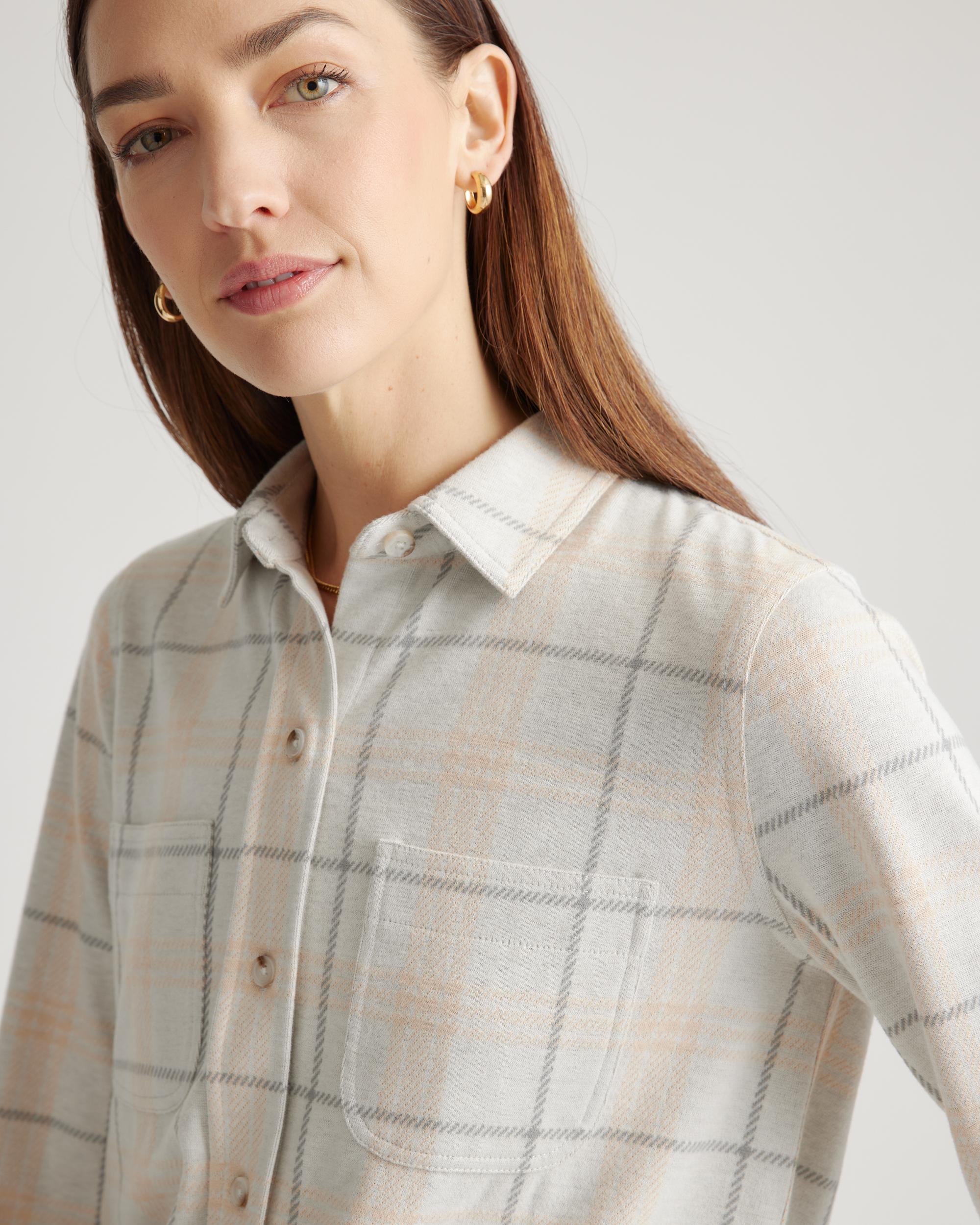 Quince | Women's Stretch Sweater Fleece Shirt Recycled Polyester Product Image