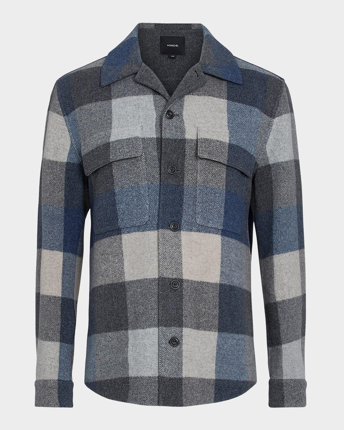 Men's Plaid Splittable Overshirt Product Image