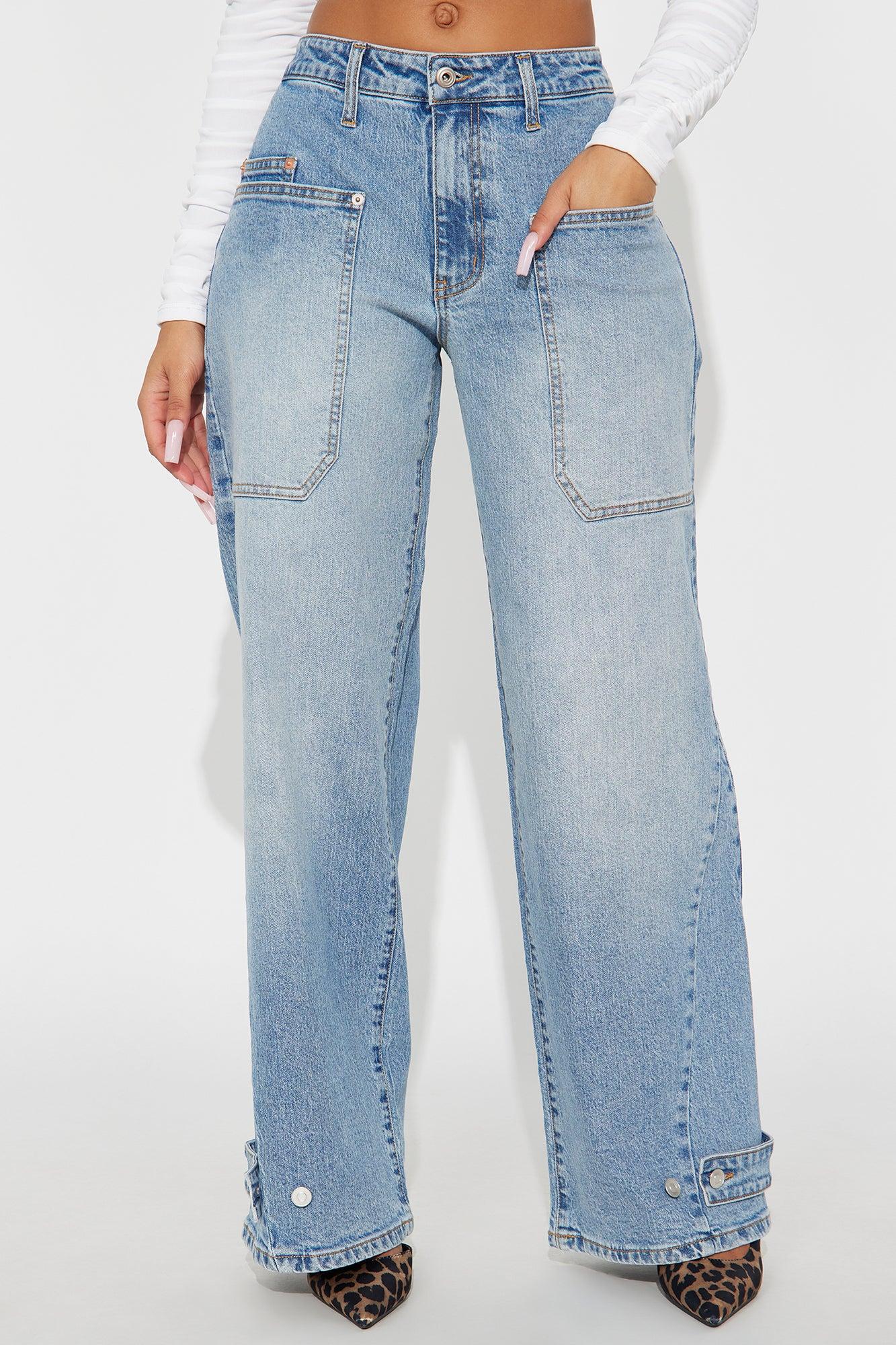 Williamsburg Wide Leg Denim Jeans - Light Blue Wash Female Product Image