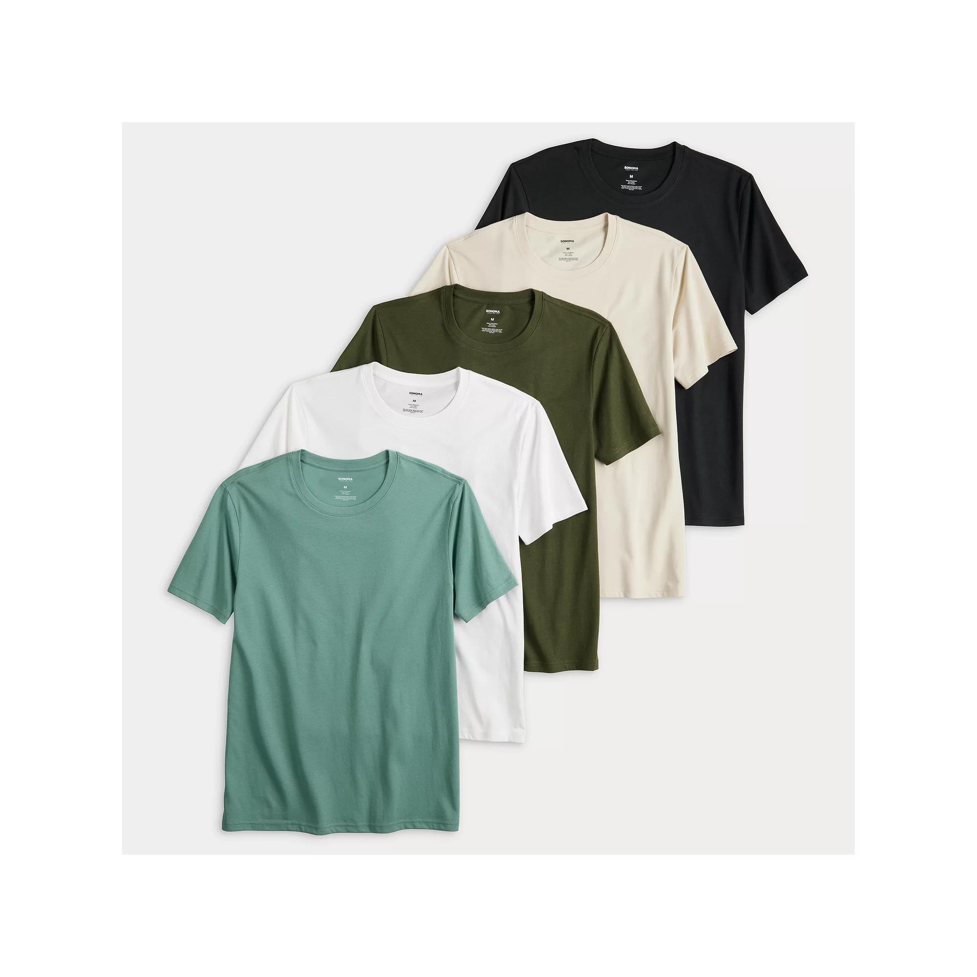 Men's Sonoma Goods For Life® Supersoft 5-Pack Crewneck Tees,  Product Image
